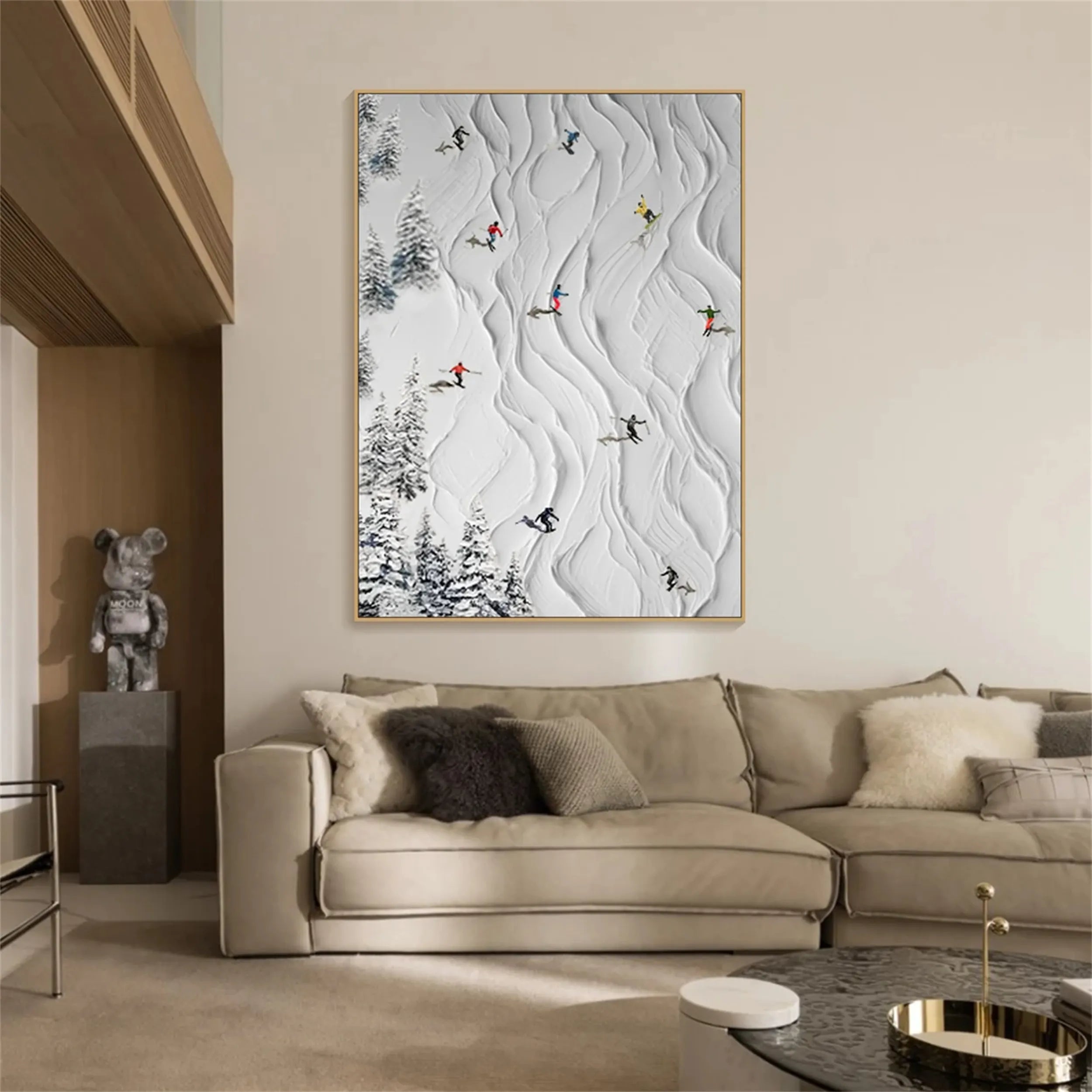White Textured Minimalist Wall Art #WT149