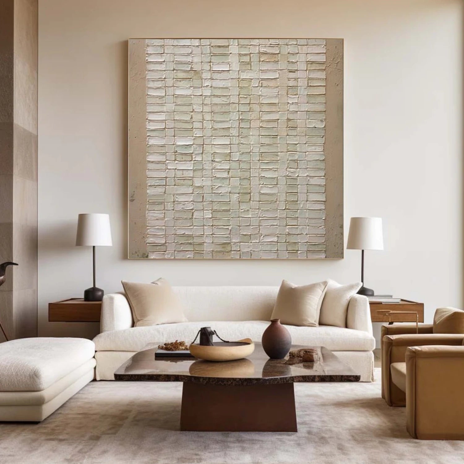 Wabi Sabi Abstract Textured Canvas Art #WA235