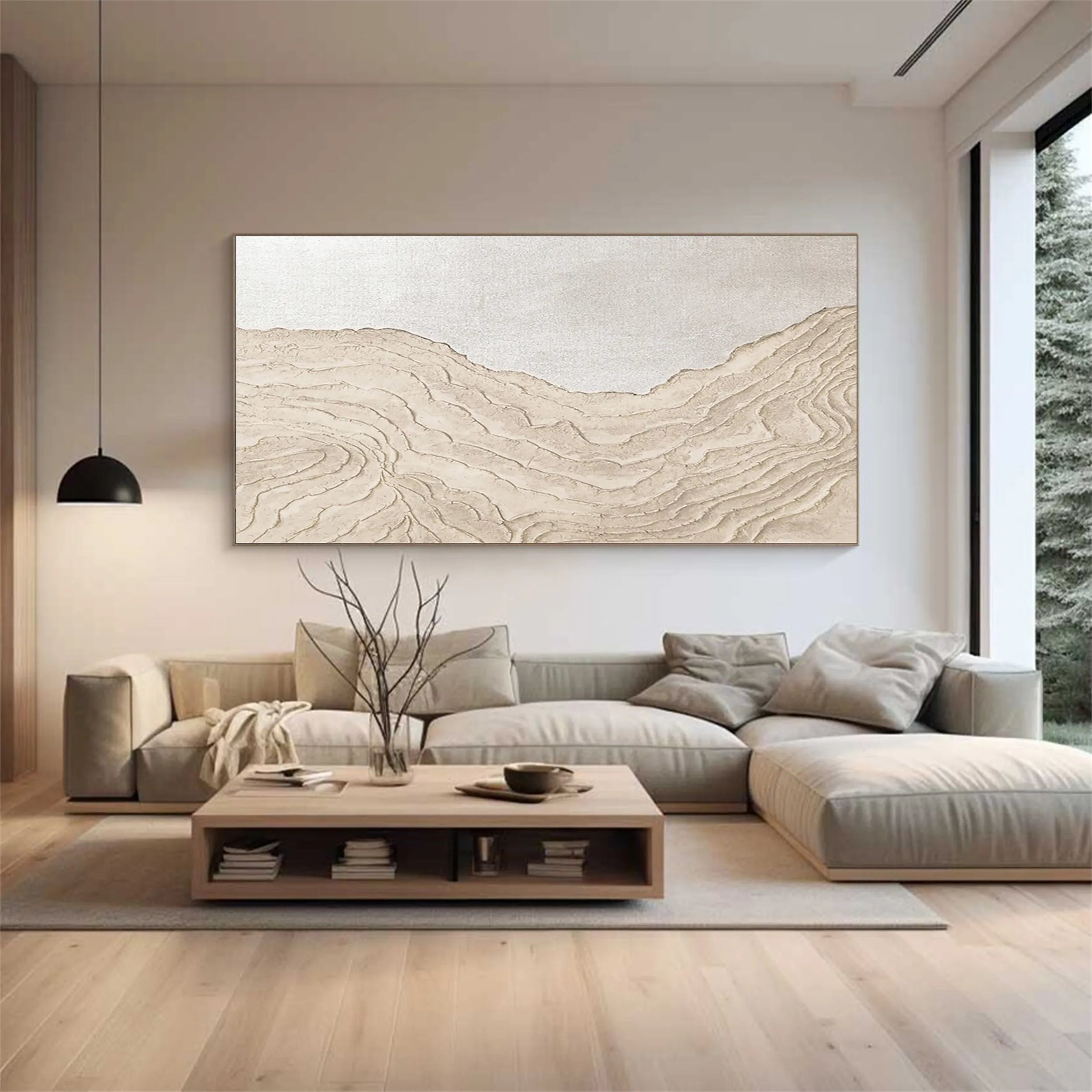 White Textured Minimalist Wall Art #WT096