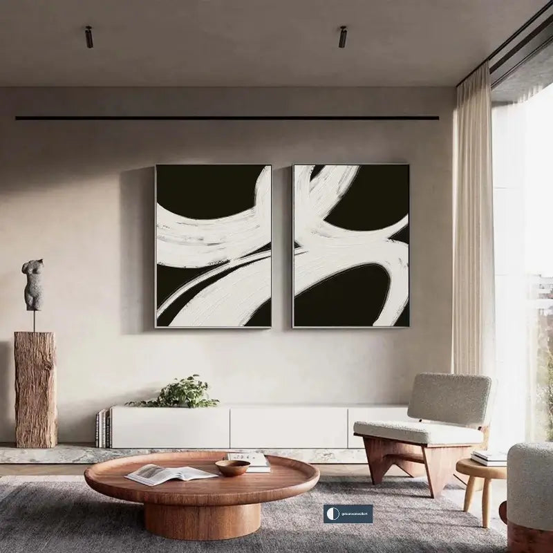 Wabi Sabi Abstract Wall Art Set of 2 #WA024
