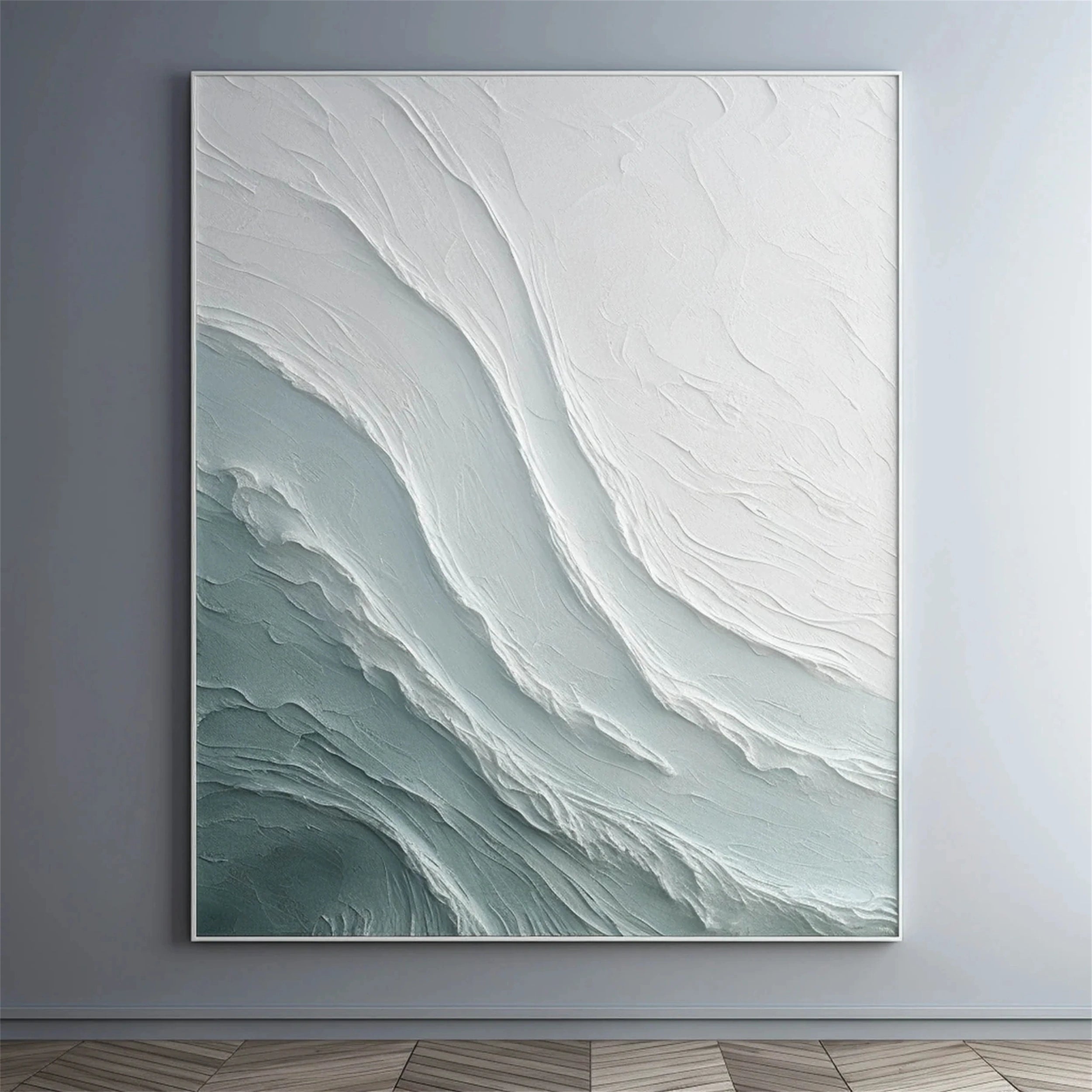 Blue Textured Minimalist Wall Art #BL023
