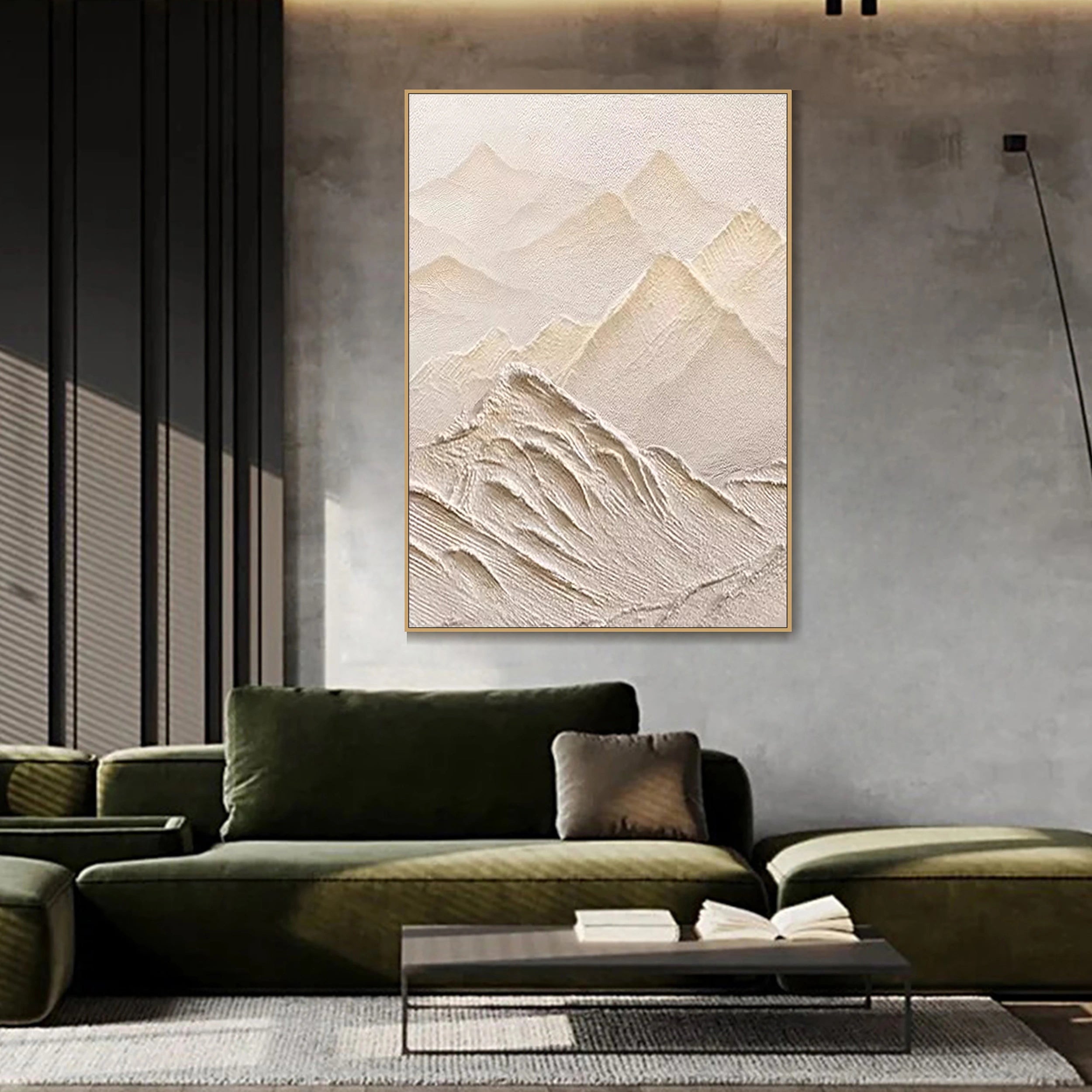 Beige & Brown Textured Minimalist Wall Art #BM003