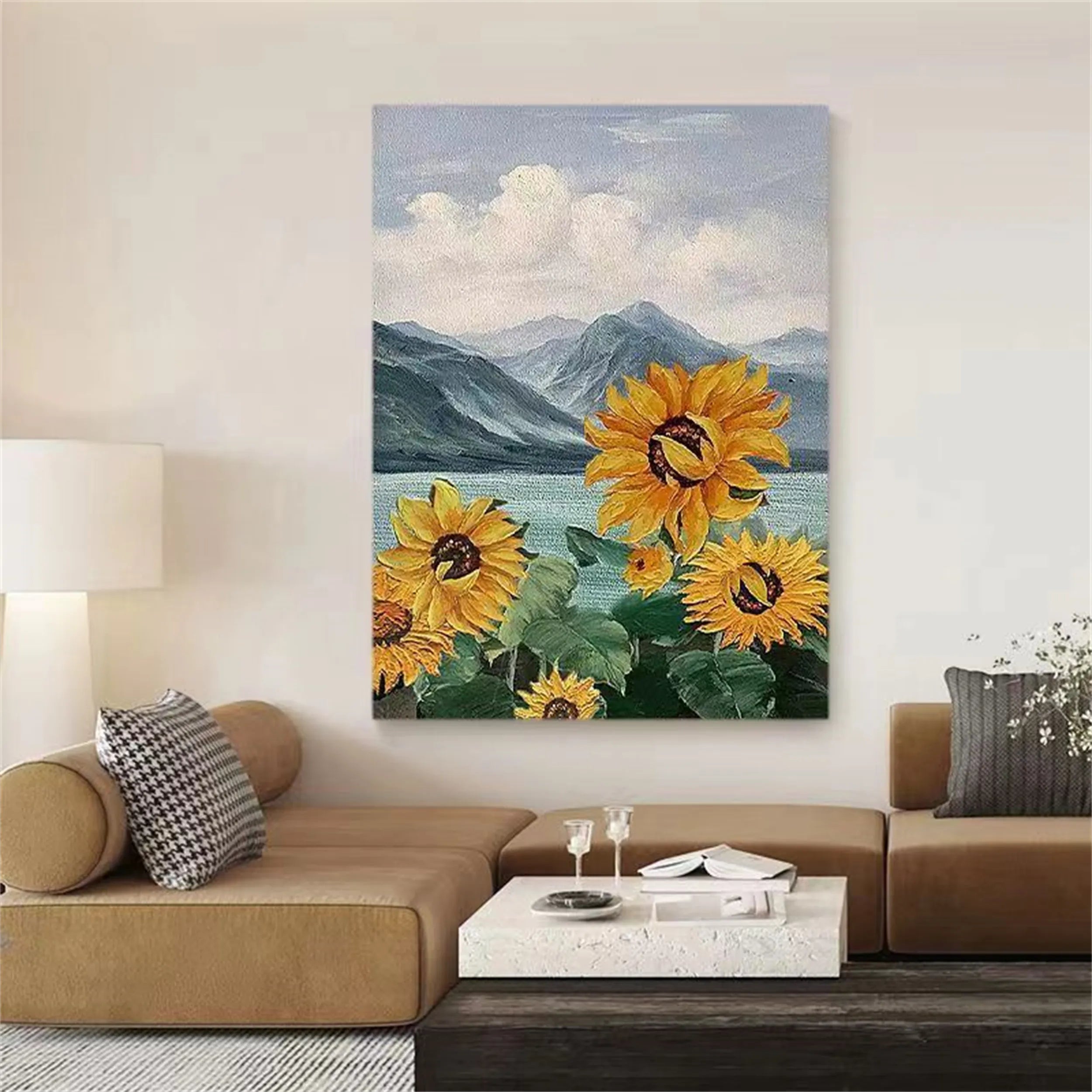 Colorful Tree And Flower Painting #TF068
