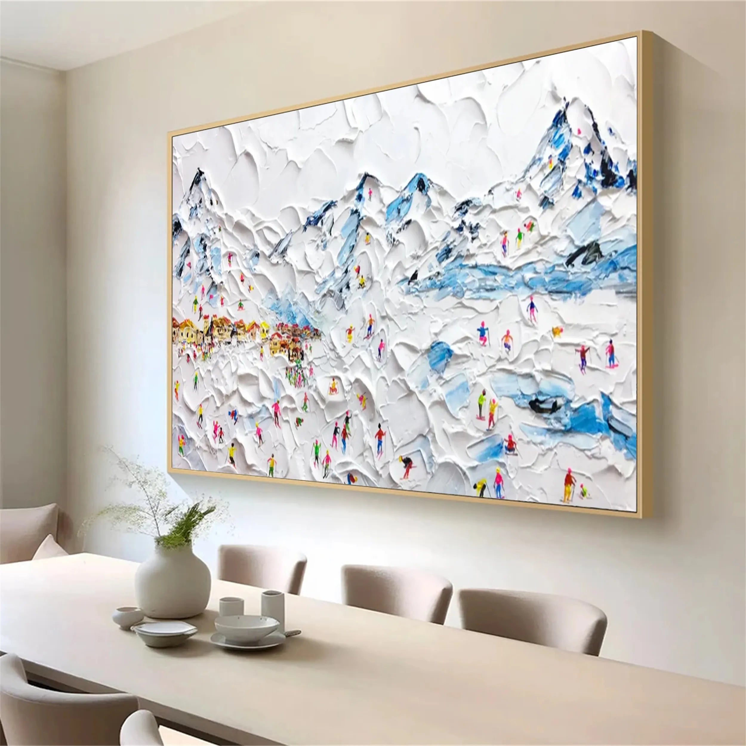 White Textured Minimalist Wall Art #WT147