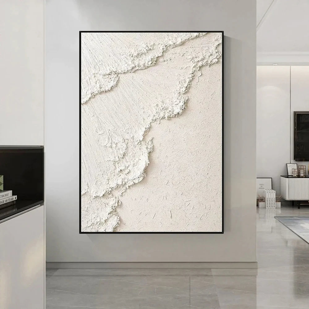 White Textured Minimalist Wall Art #WT013