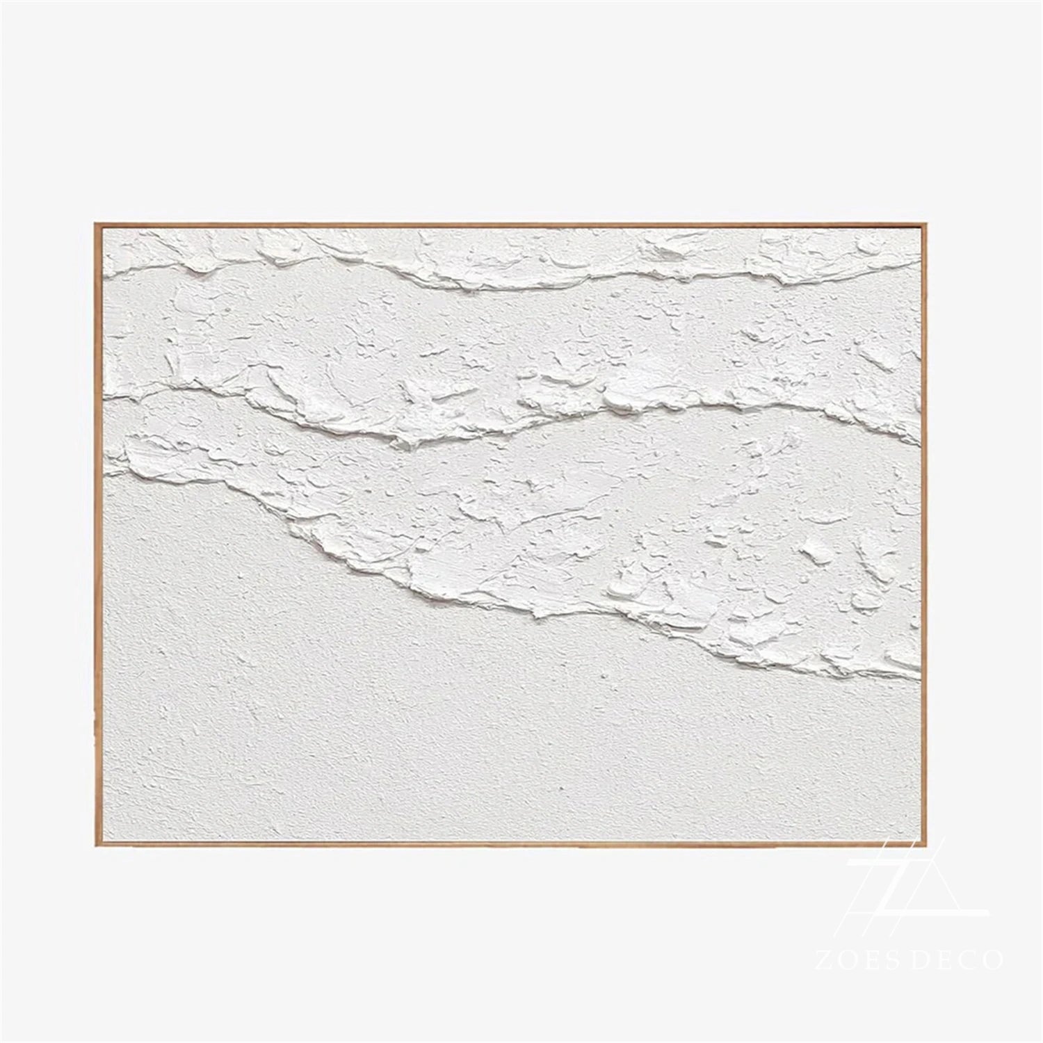 White Textured Minimalist Wall Art #WT180
