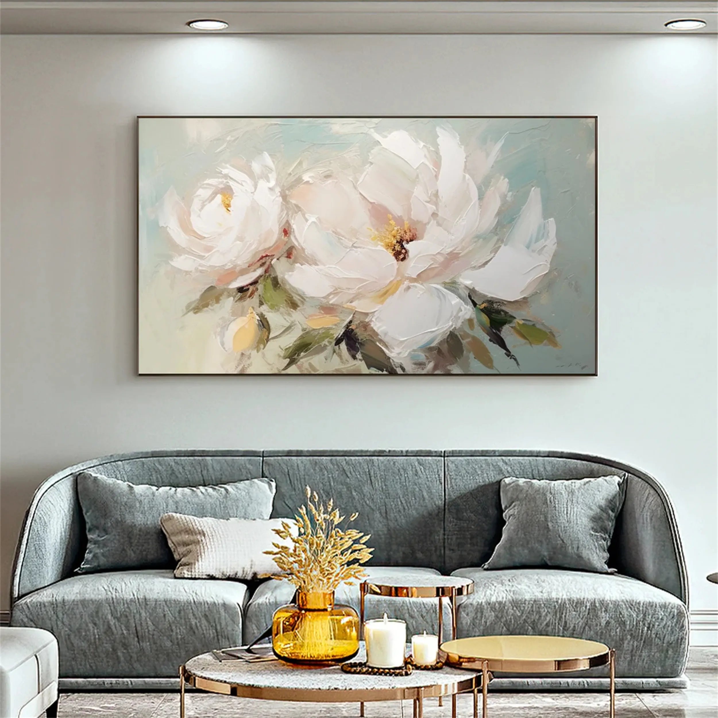 Colorful Tree And Flower Painting #TF018