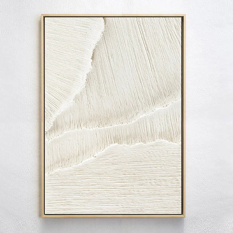 White Textured Minimalist Wall Art #WT009