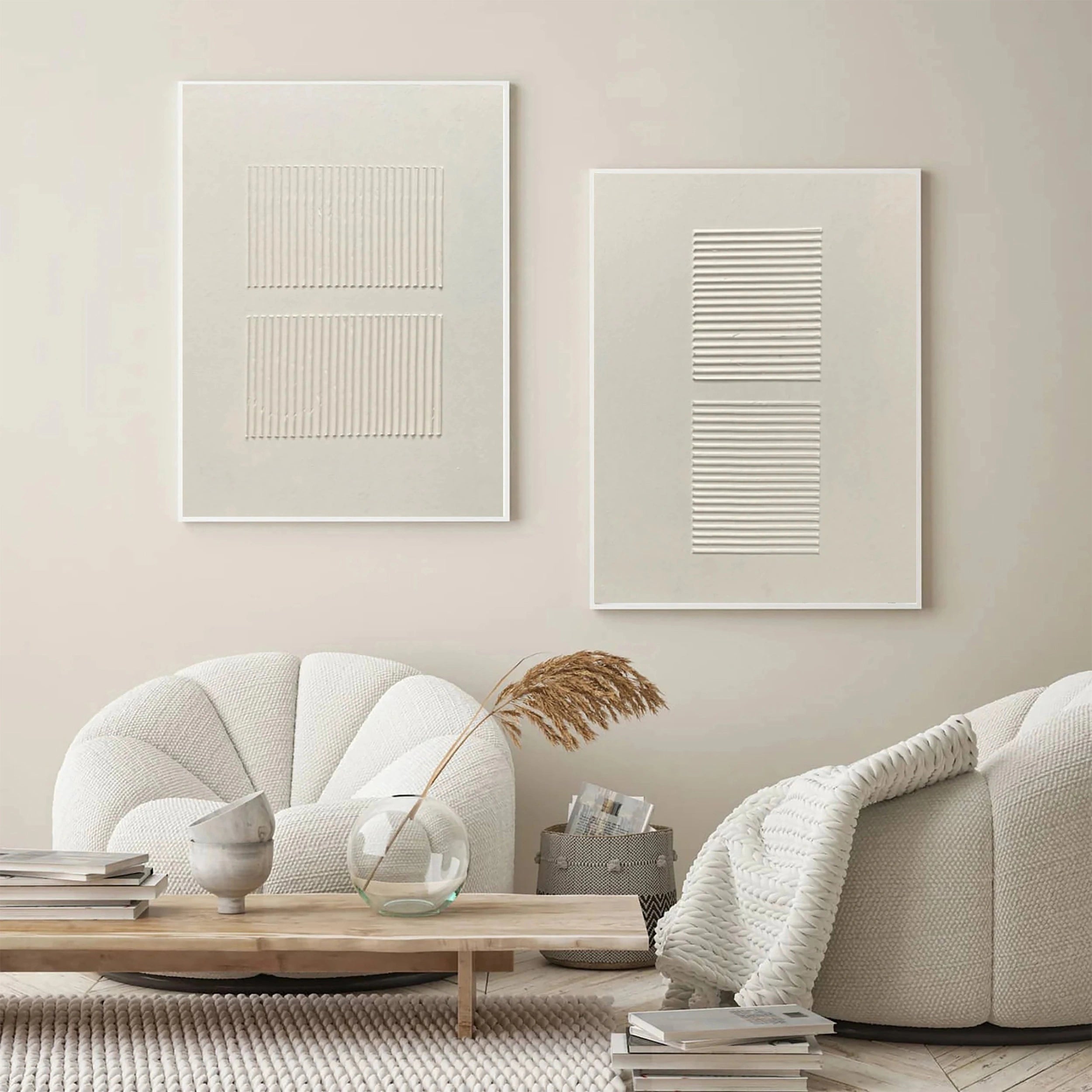 Wabi Sabi Abstract Wall Art Set of 2 #WA101