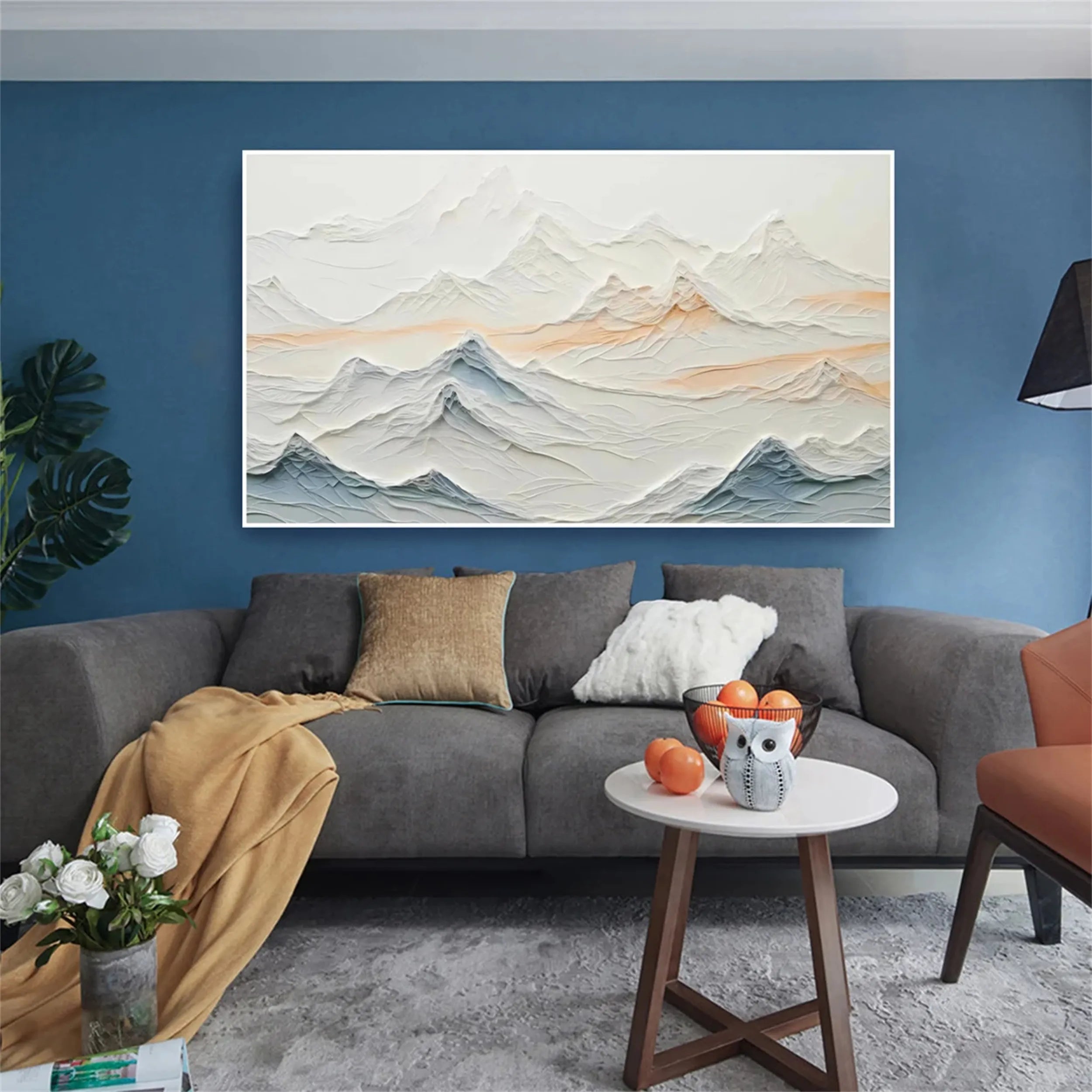 White Textured Minimalist Wall Art #WT122