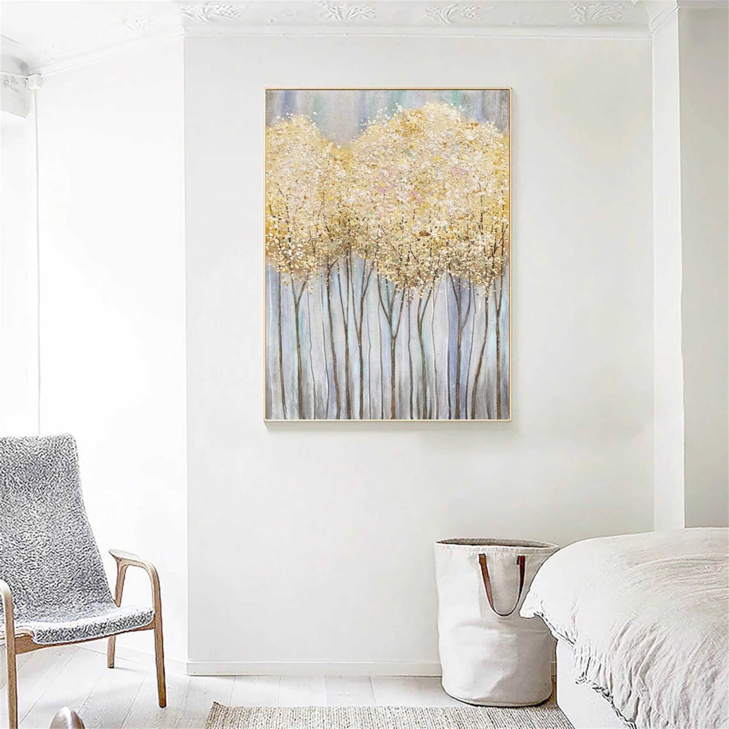 Colorful Tree And Flower Painting #TF003