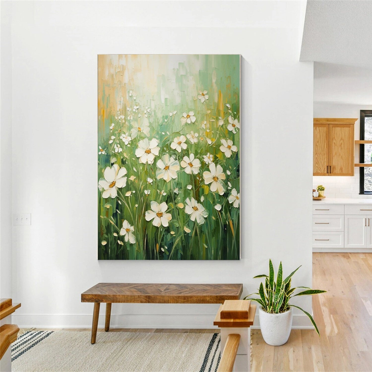 Colorful Tree And Flower Painting #TF090