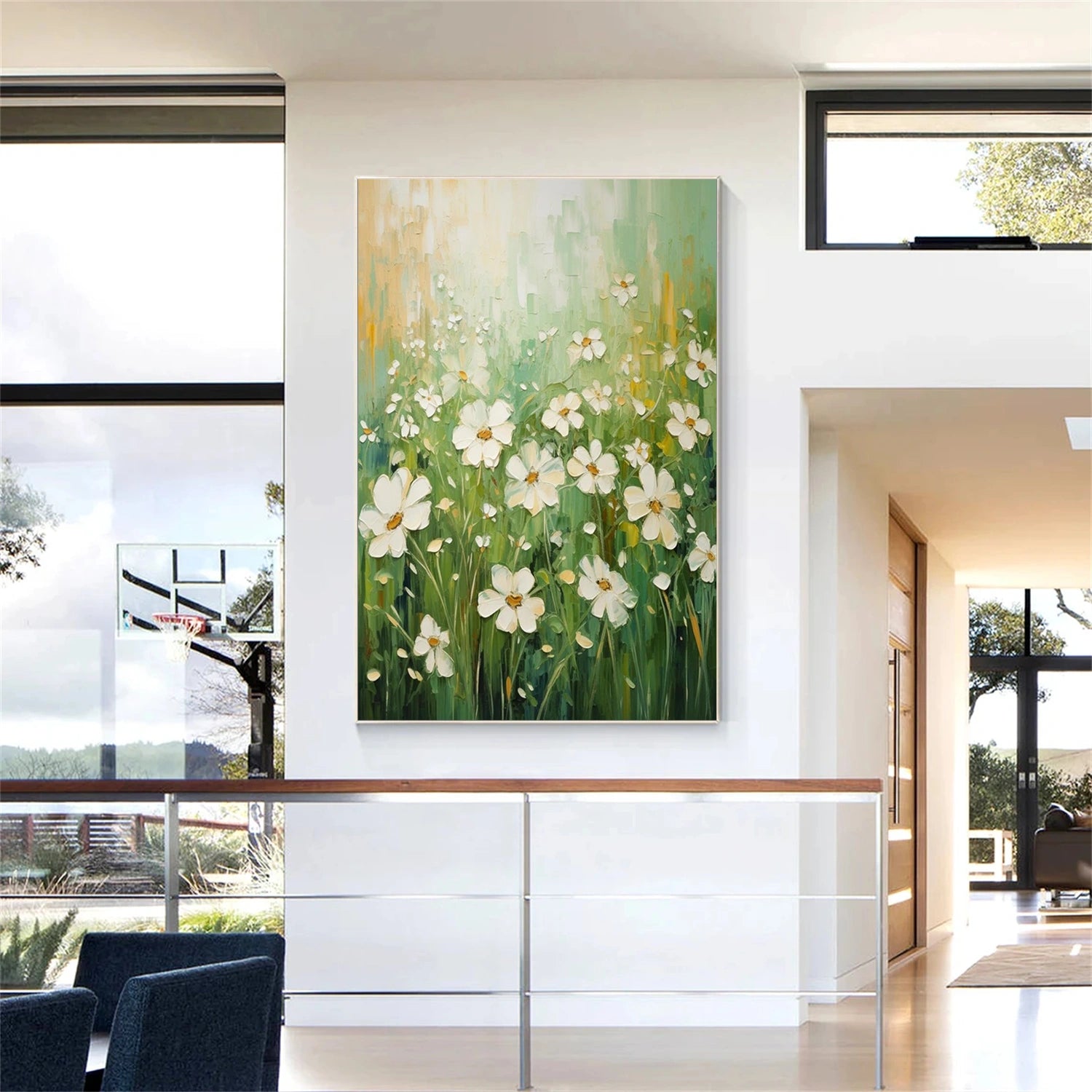 Colorful Tree And Flower Painting #TF090