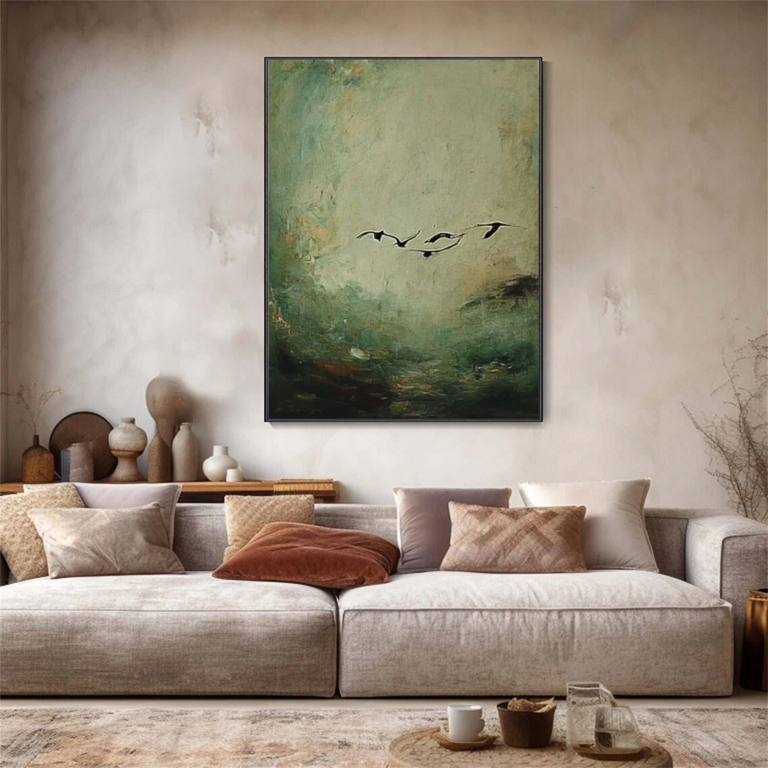 Wabi Sabi Abstract Canvas Art #WA244
