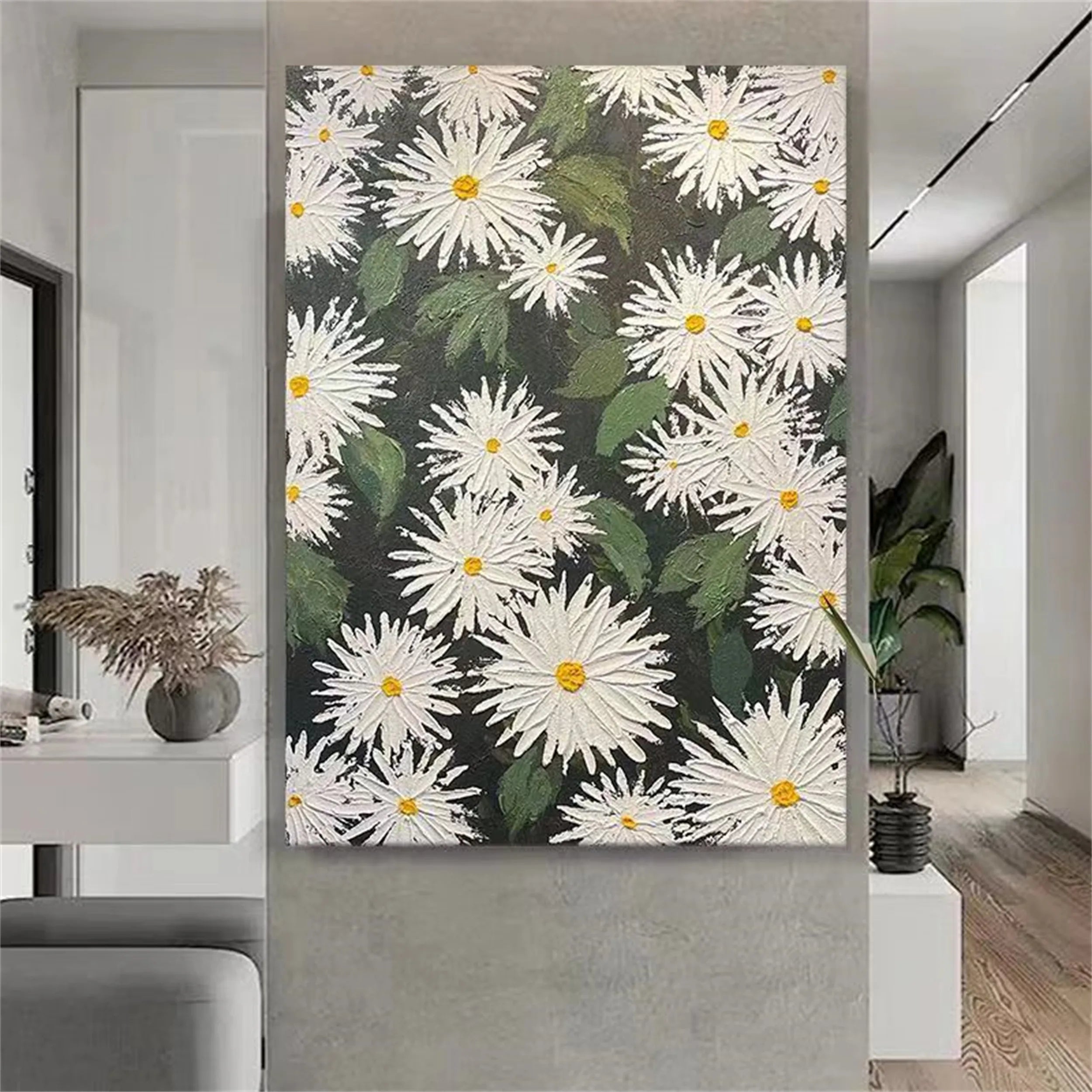 Colorful Tree And Flower Painting #TF069
