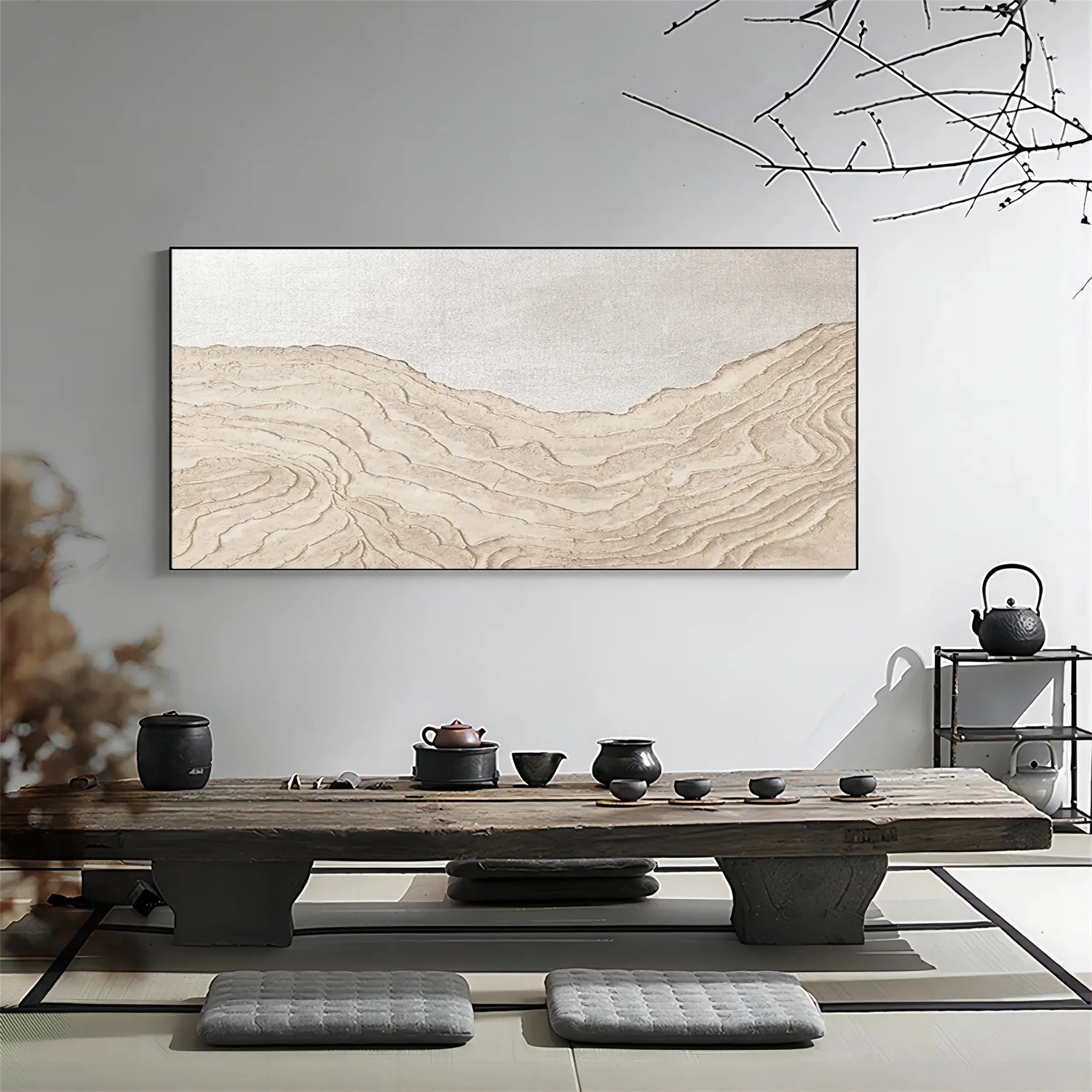 White Textured Minimalist Wall Art #WT096