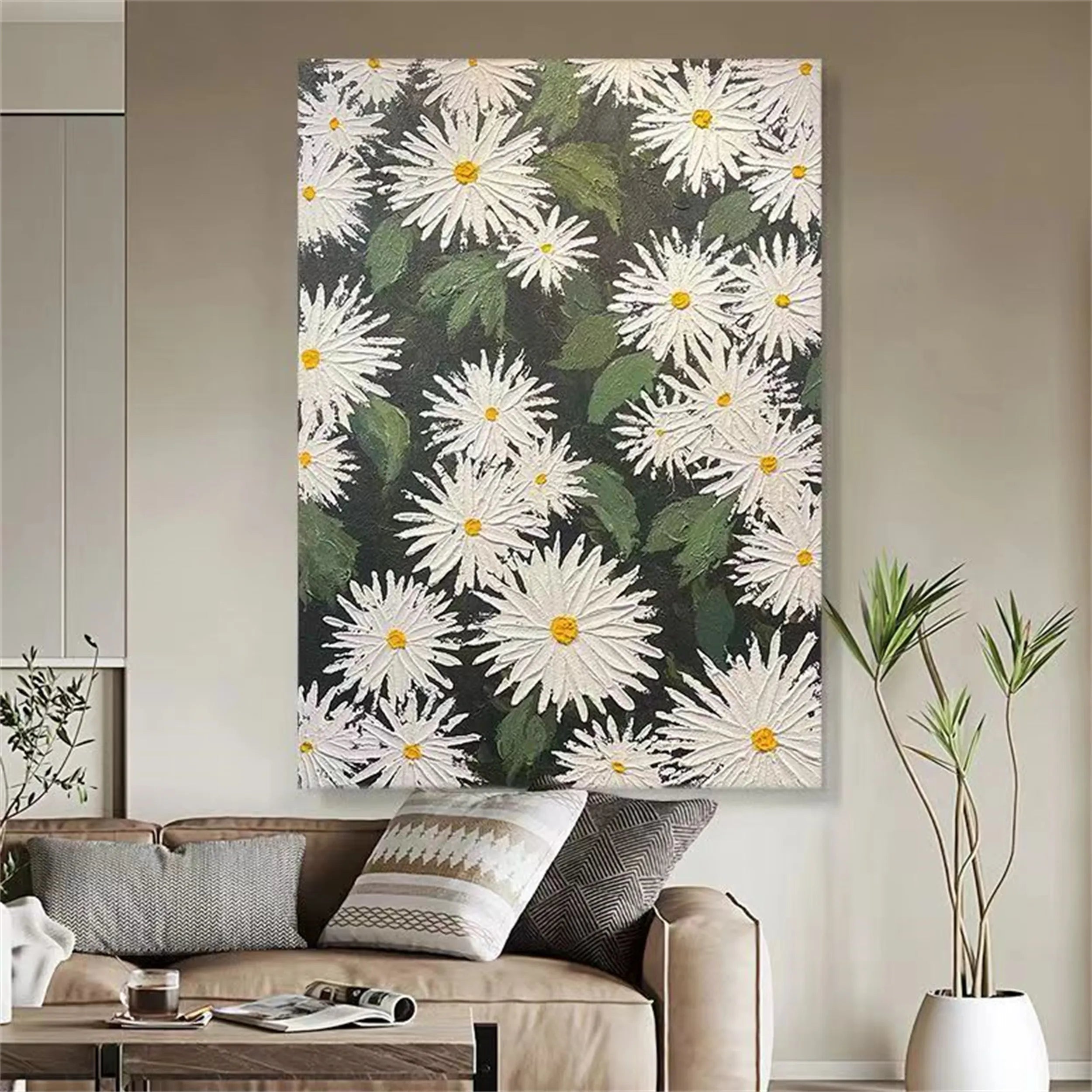Colorful Tree And Flower Painting #TF069