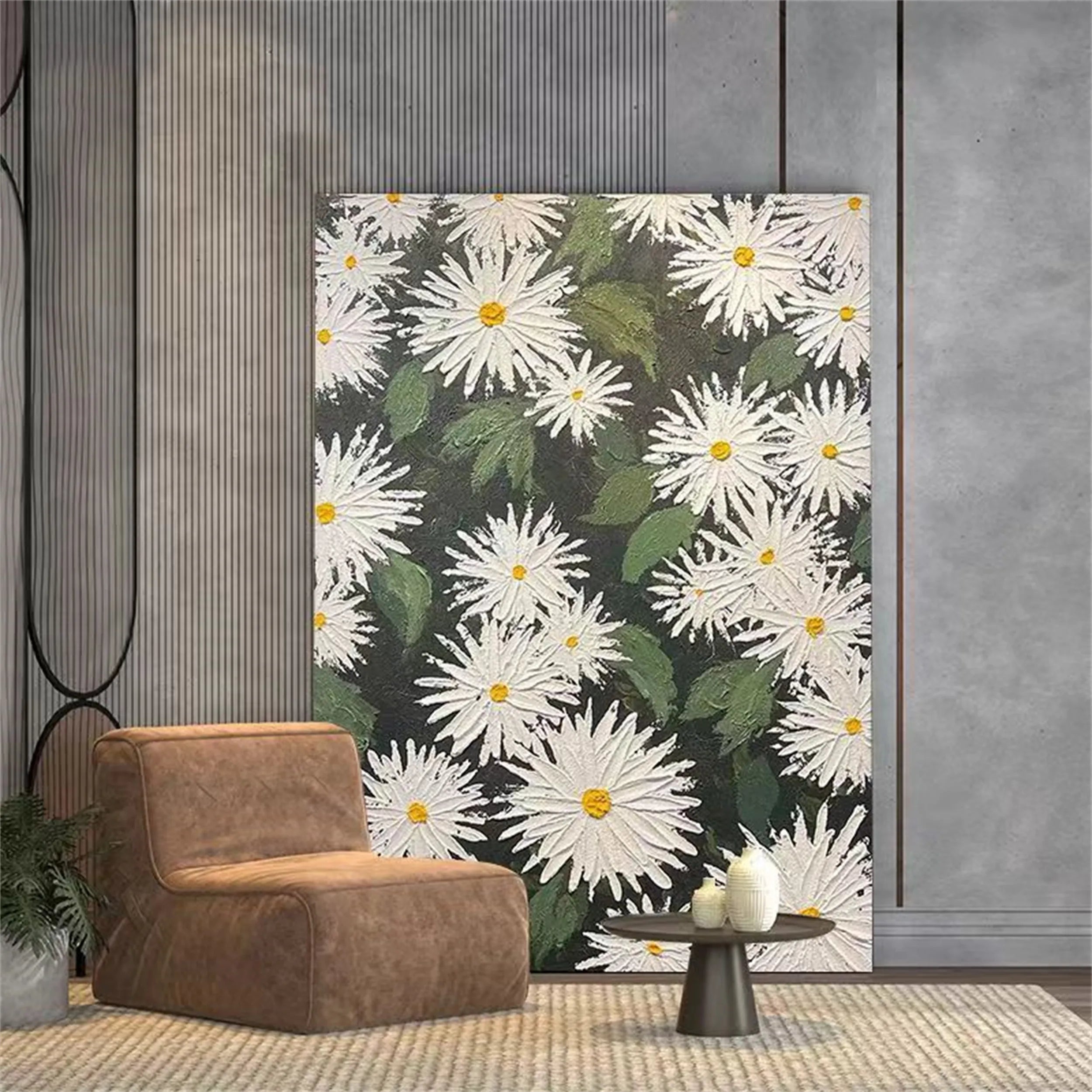Colorful Tree And Flower Painting #TF069