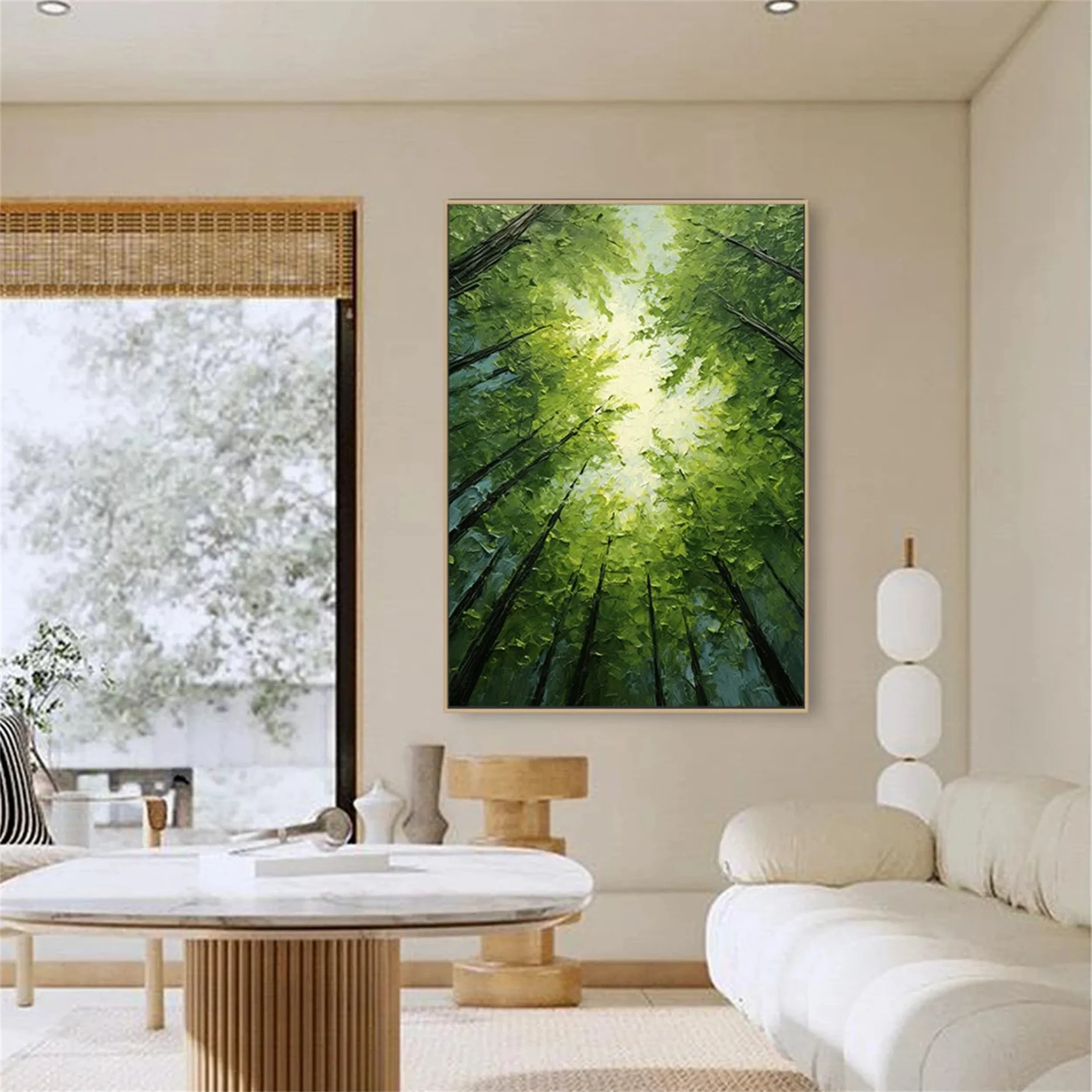 Green Textured Minimalist Wall Art #GT031