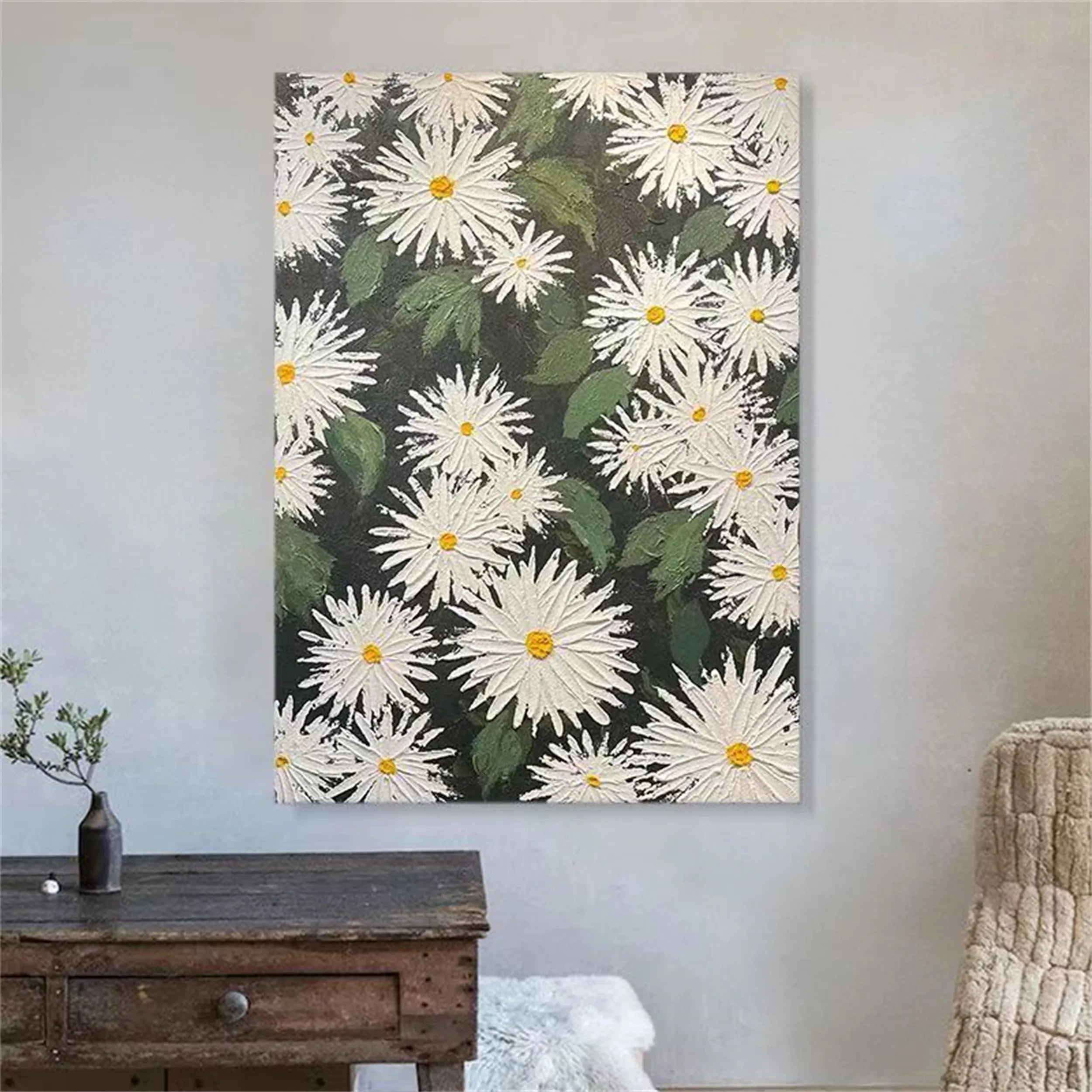 Colorful Tree And Flower Painting #TF069