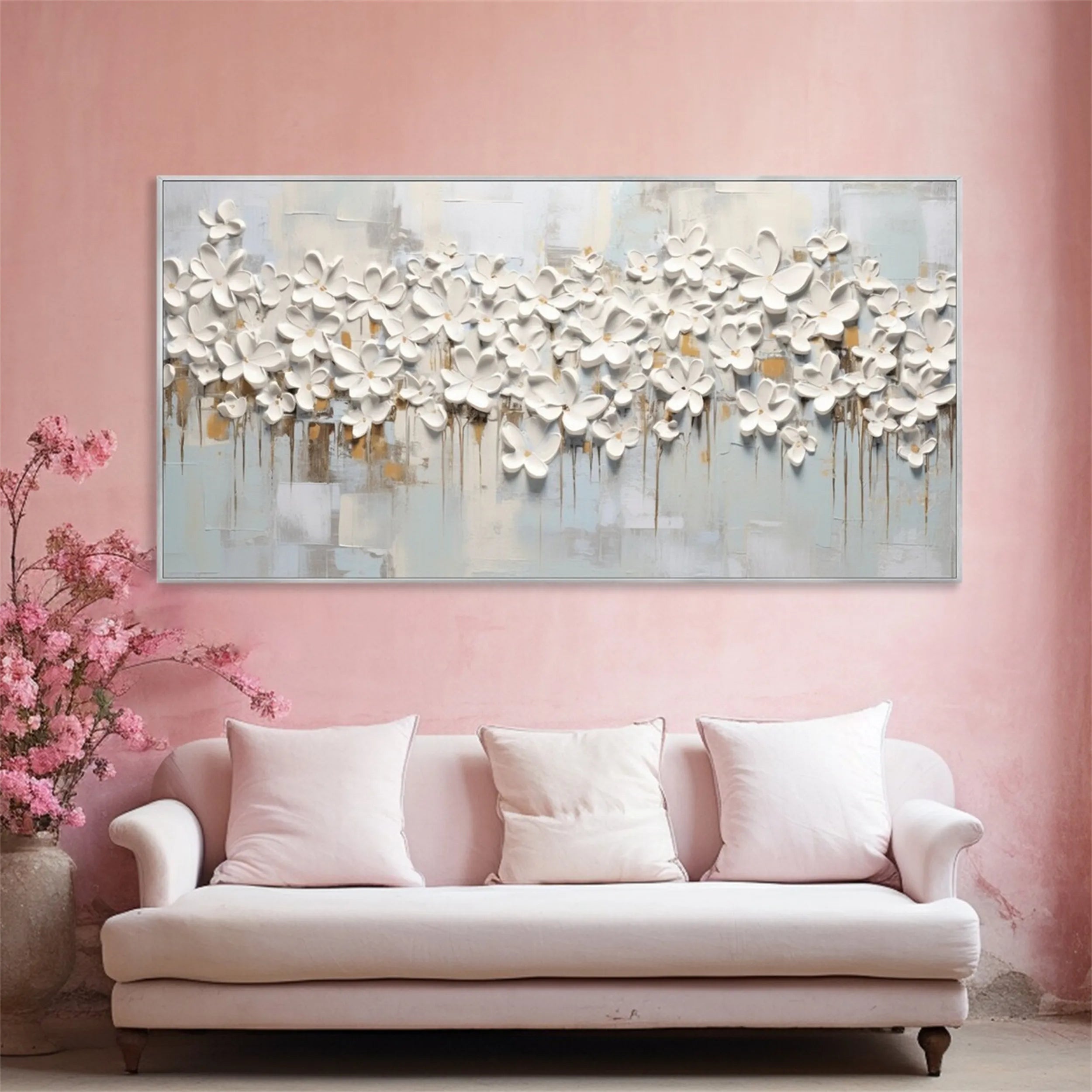 Colorful Tree And Flower Painting #TF026