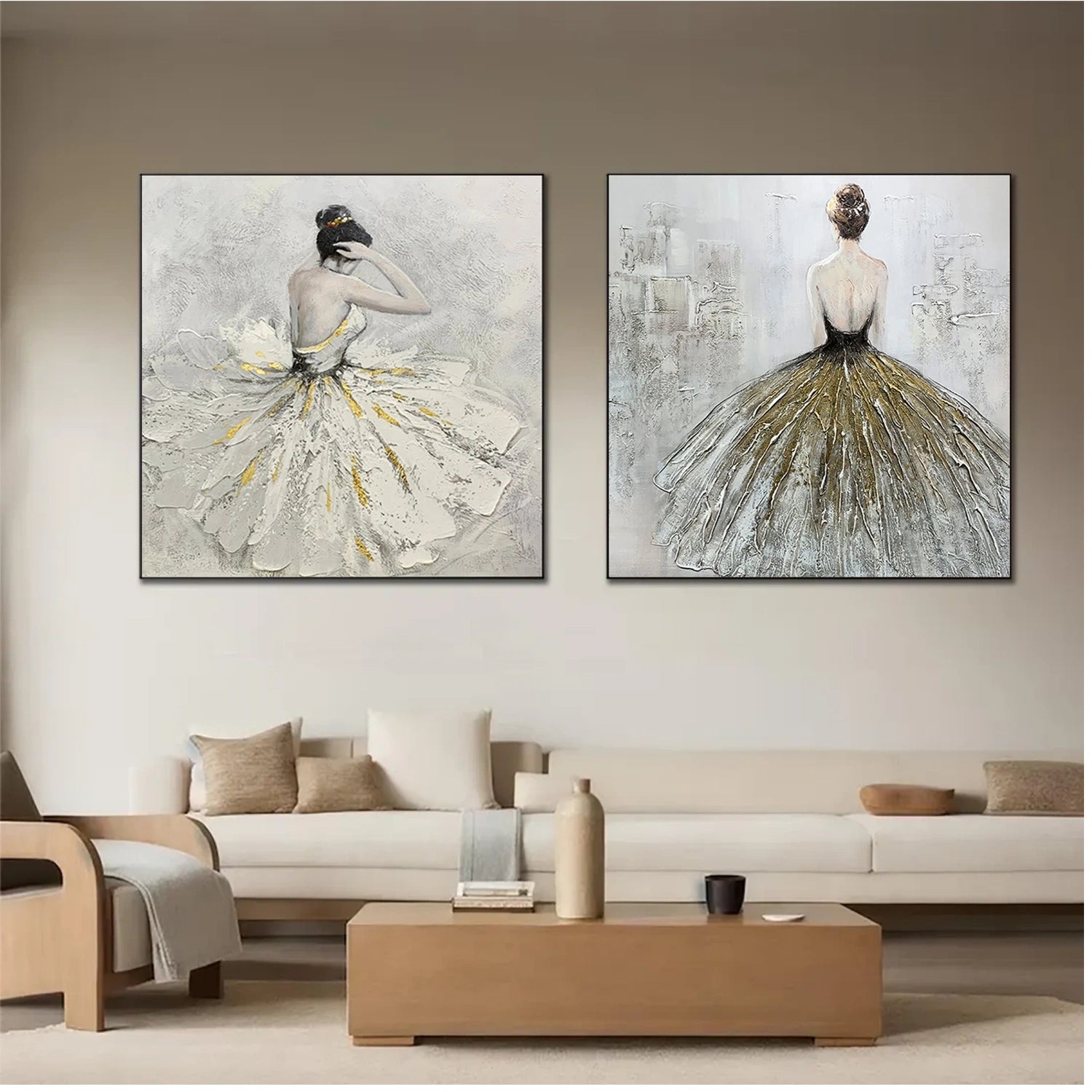 Abstract Portrait Wall Art Set of 2 #WP005