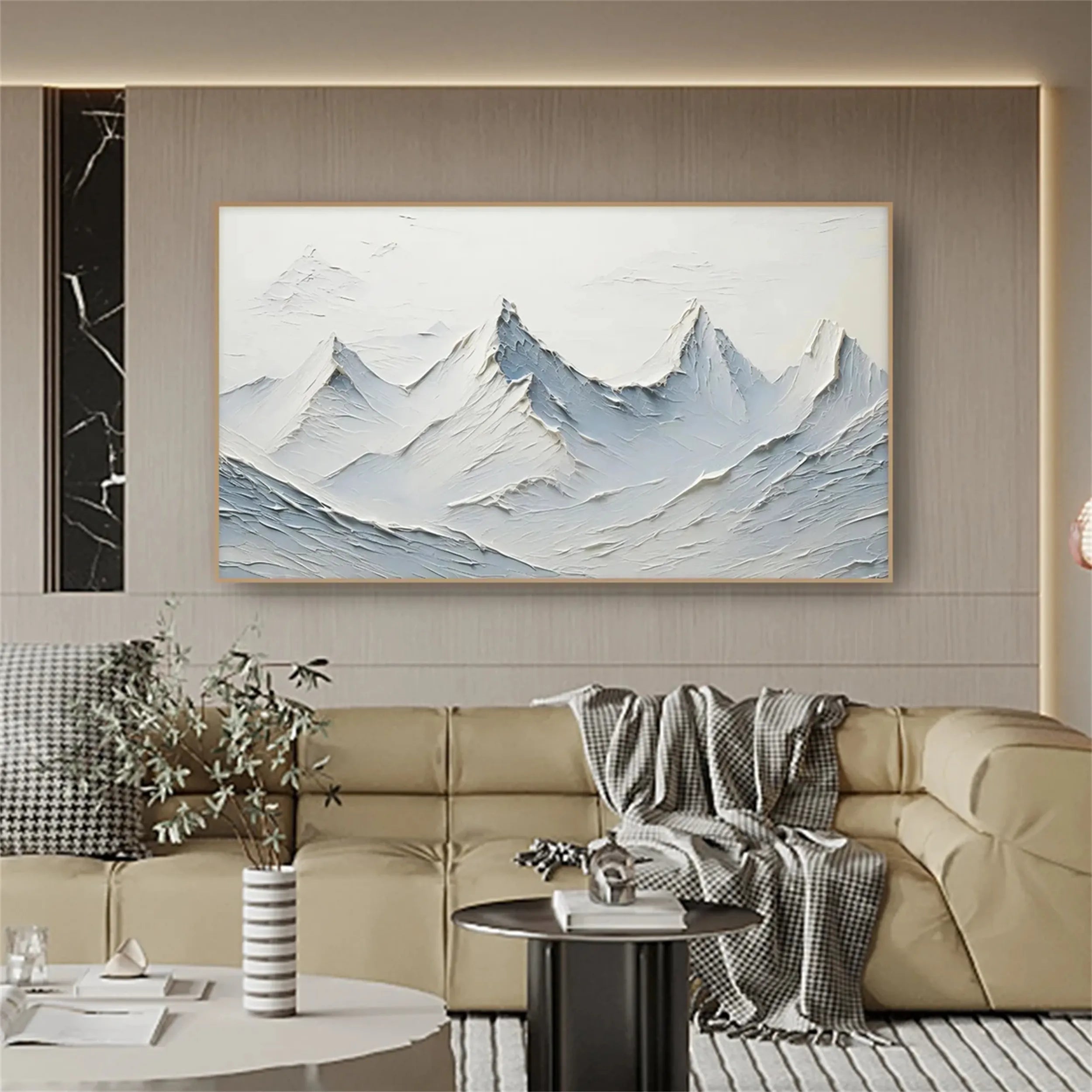 White Textured Minimalist Wall Art #WT123