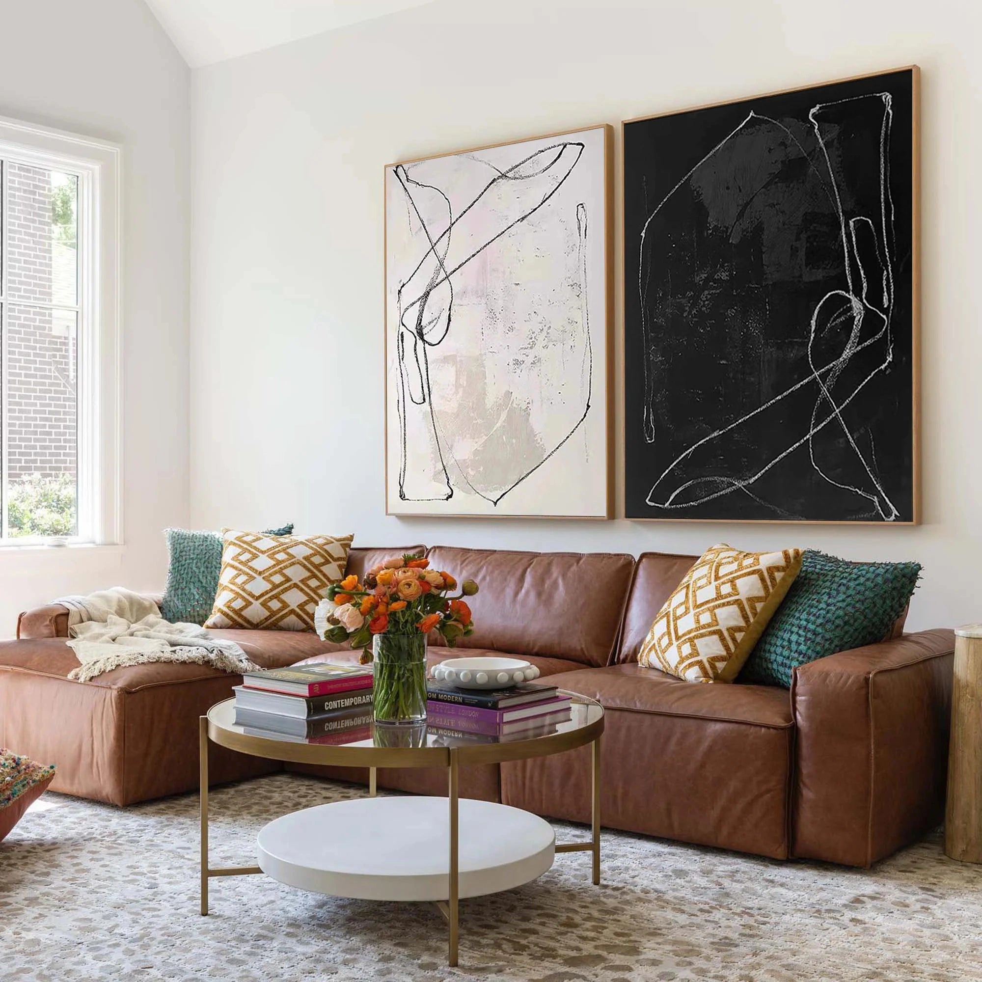 Wabi Sabi Abstract Wall Art Set of 2 #WA005