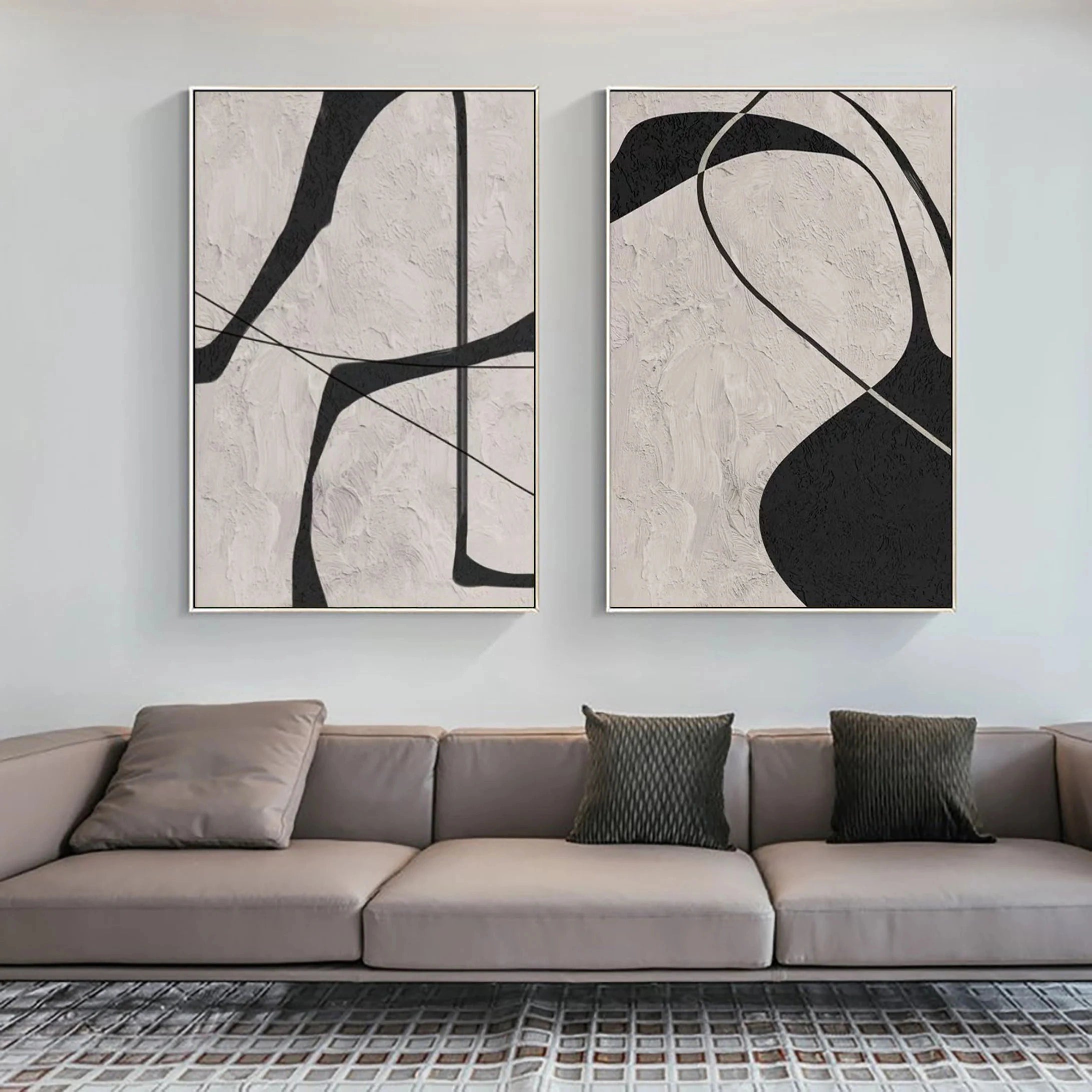 Wabi Sabi Abstract Wall Art Set of 2 #WA004