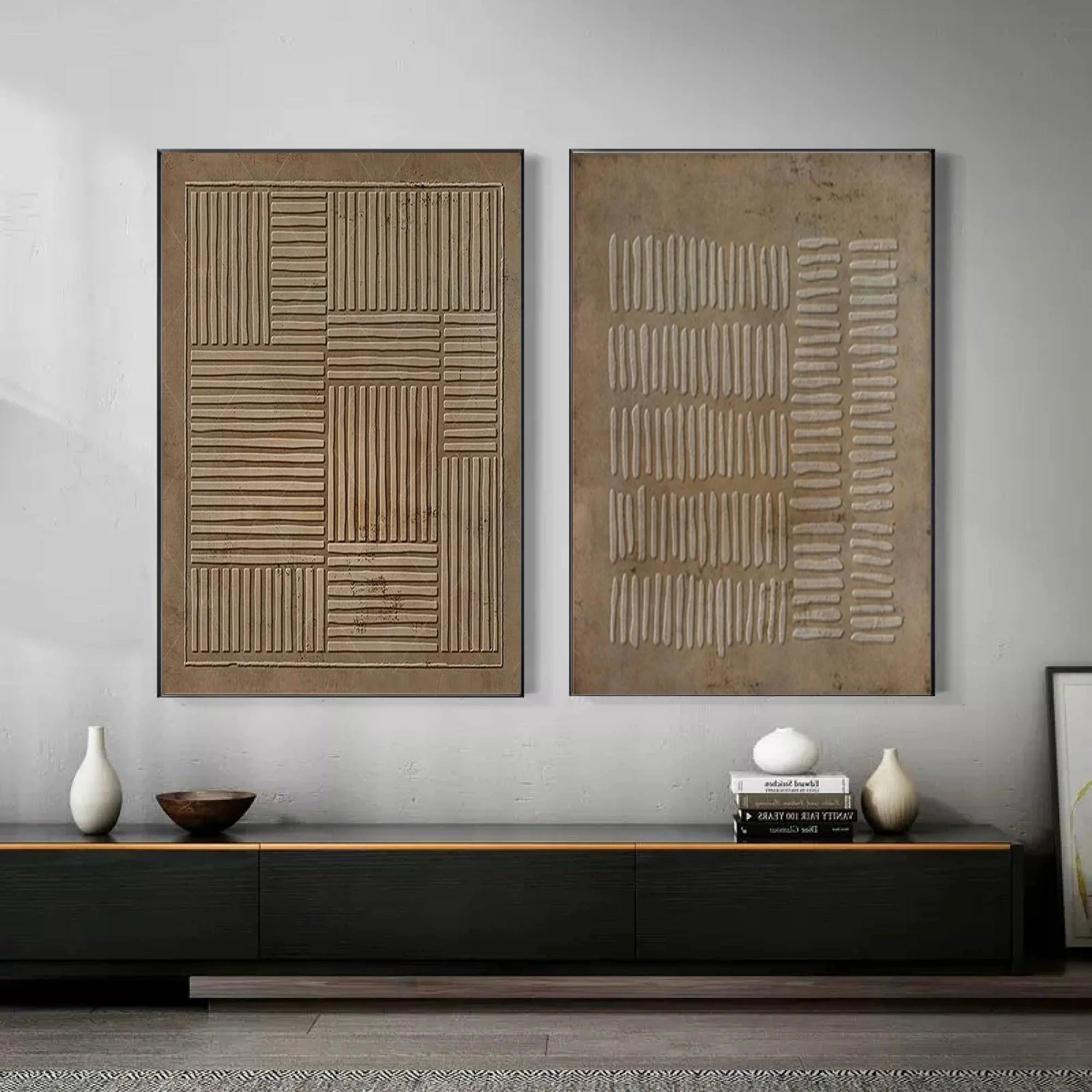 Wabi Sabi Abstract Wall Art Set of 2 #WA008