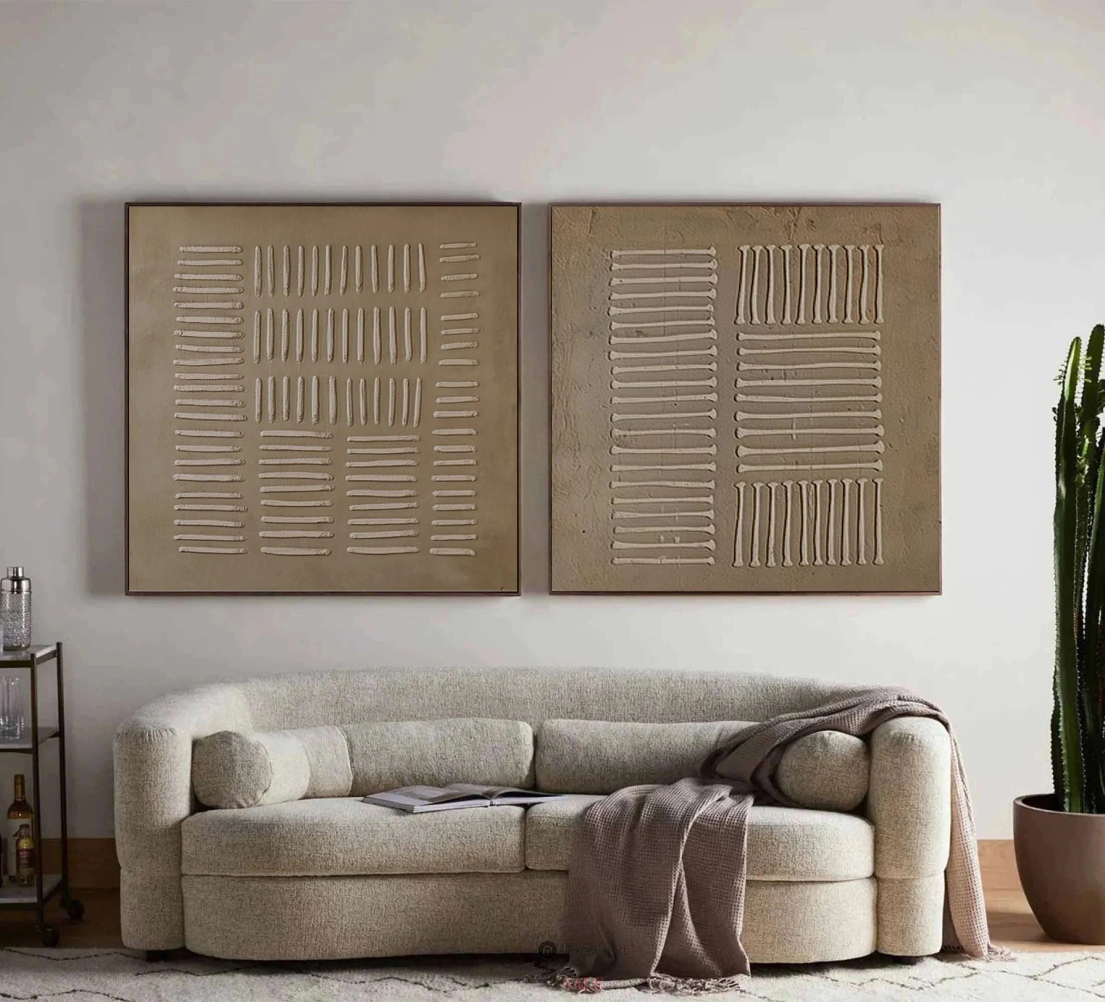 Wabi Sabi Abstract Wall Art Set of 2 #WA007