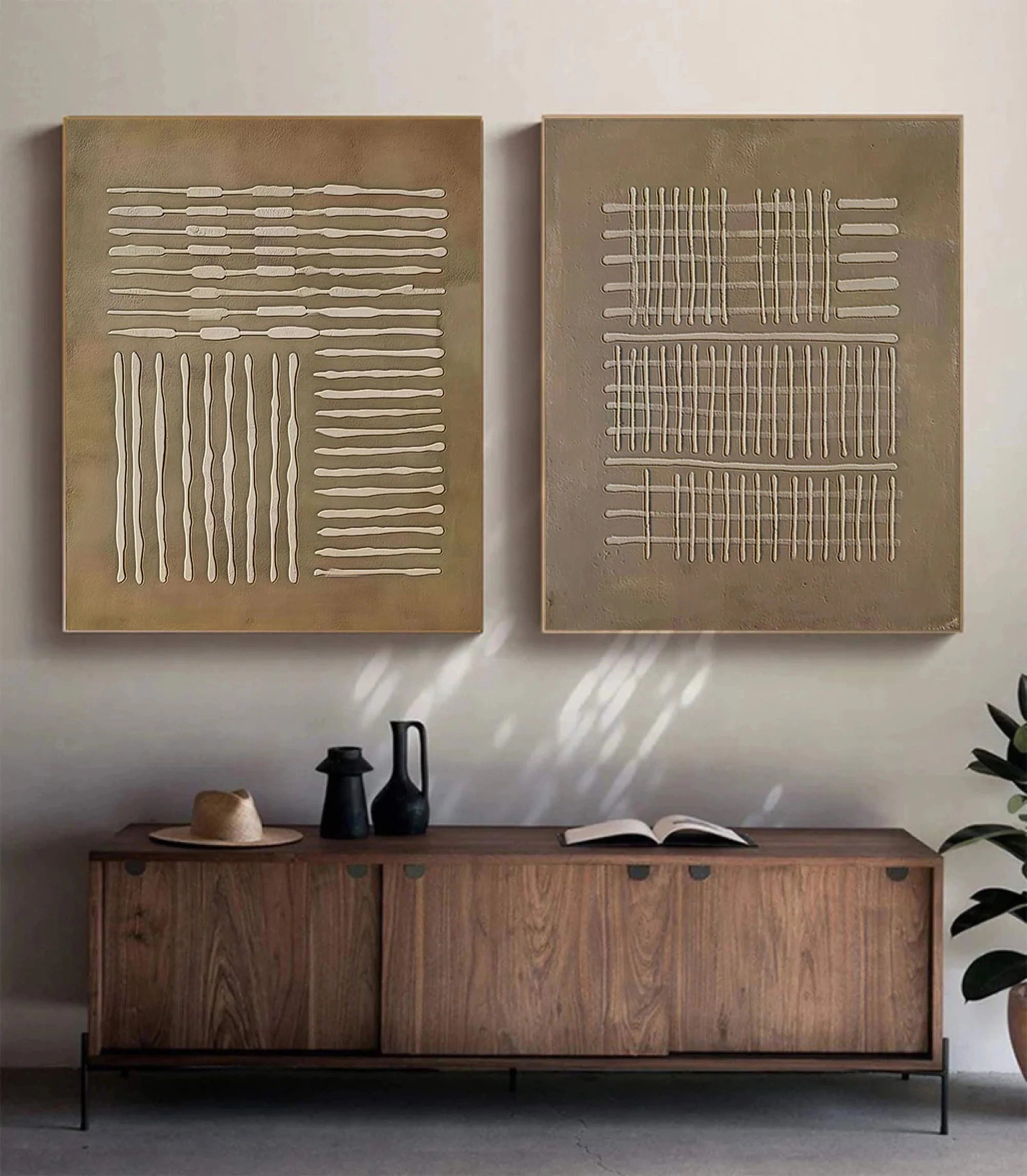 Wabi Sabi Abstract Wall Art Set of 2 #WA009