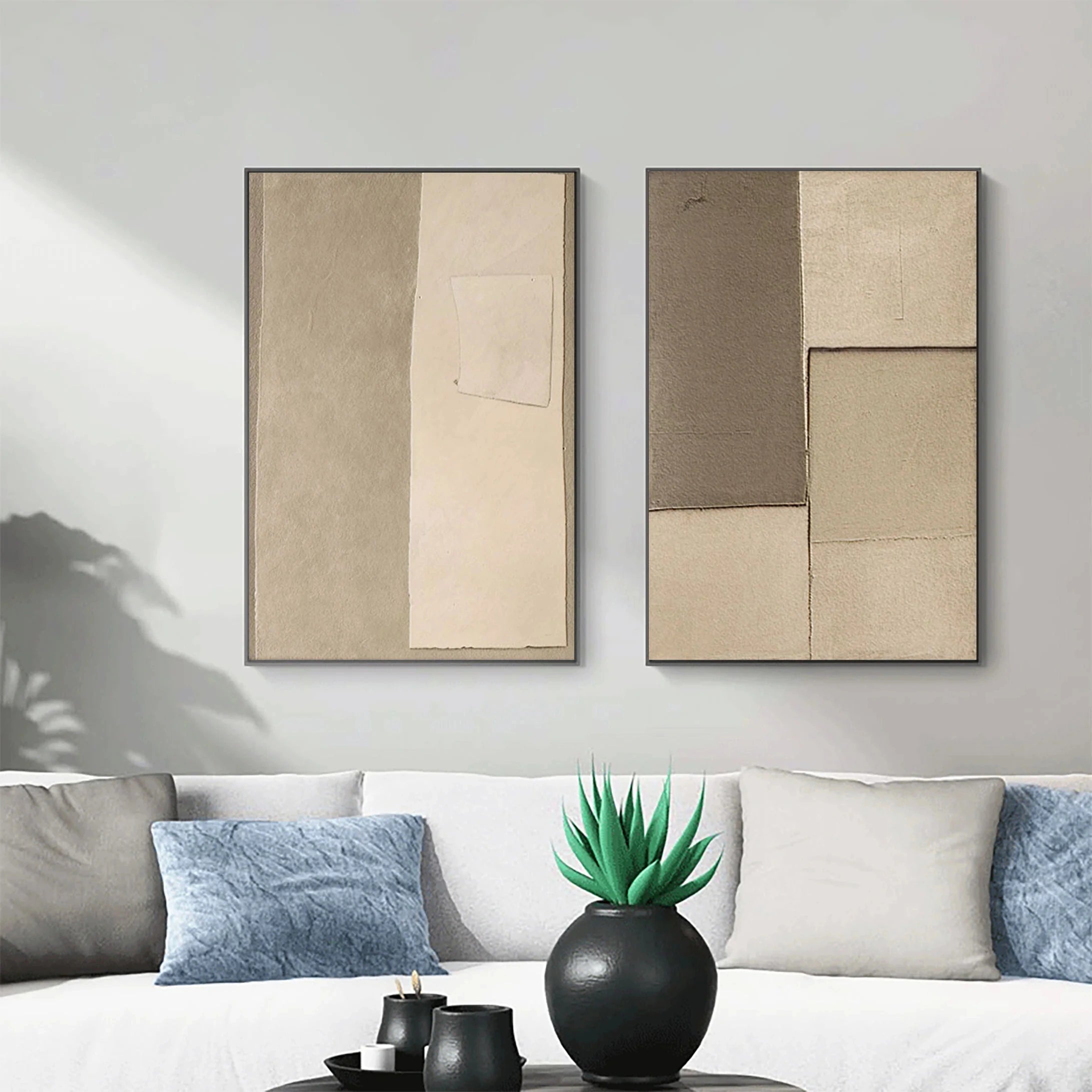 Wabi Sabi Abstract Wall Art Set of 2 #WA003