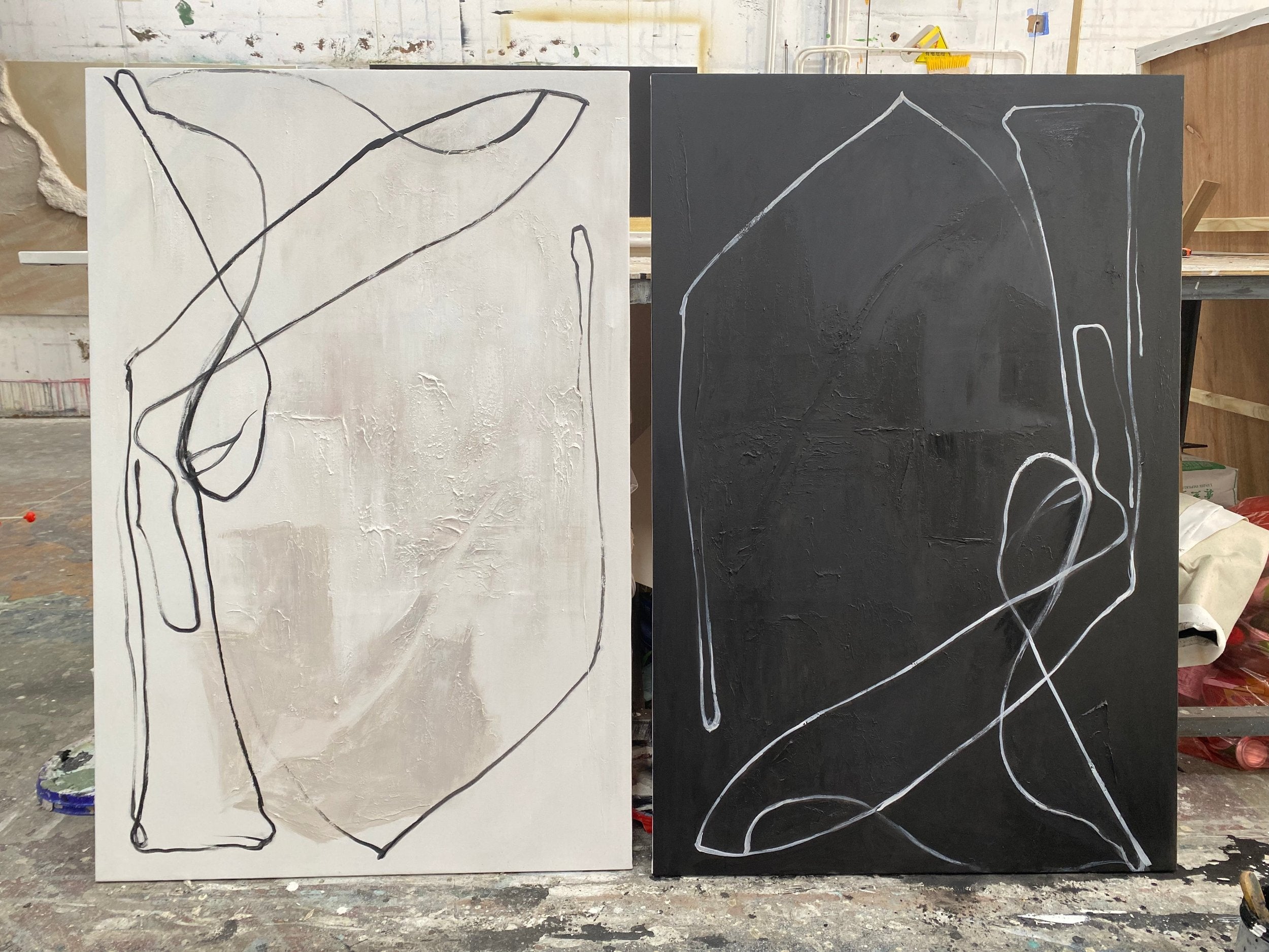 Wabi Sabi Abstract Wall Art Set of 2 #WA005