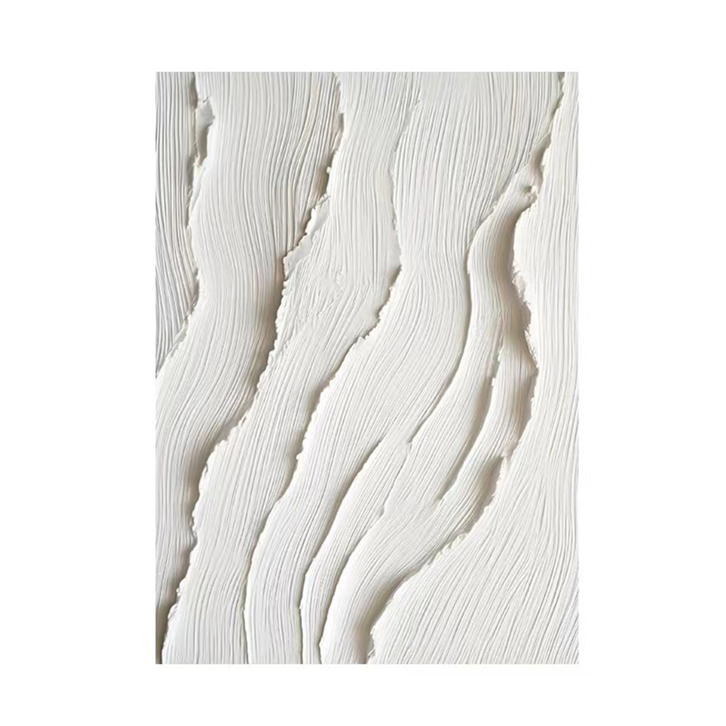 White Textured Minimalist Wall Art #WT084