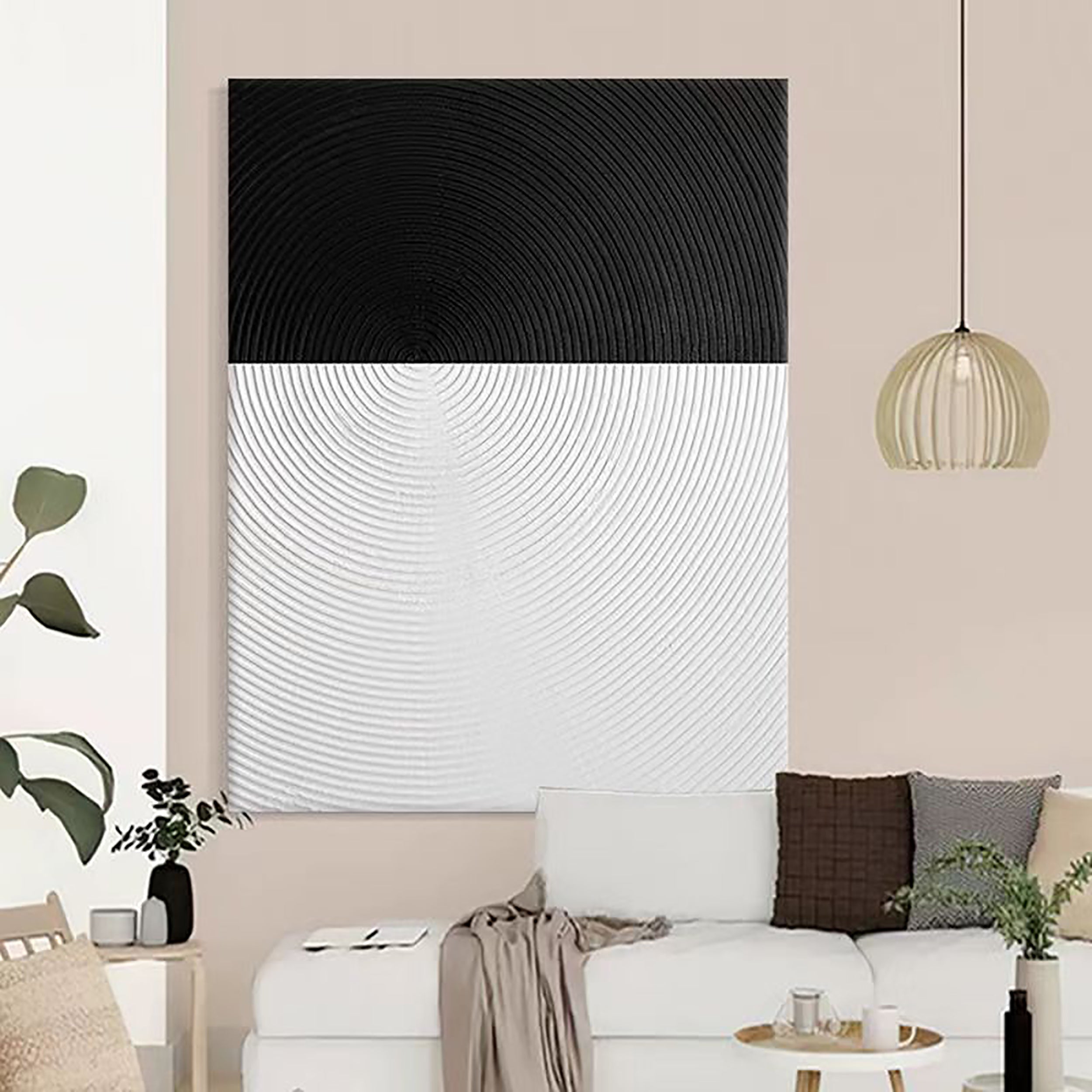 White Textured Minimalist Wall Art #WT087