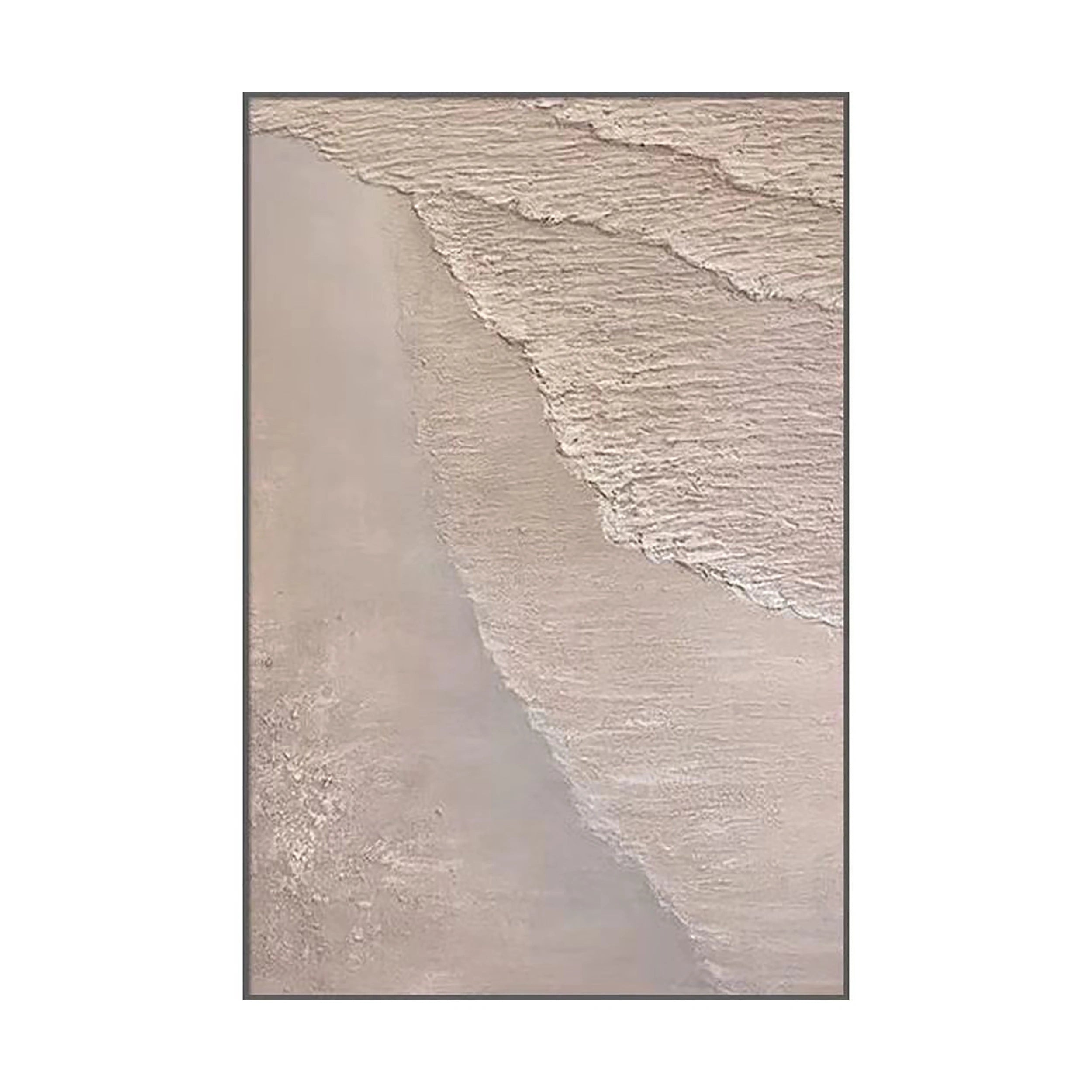 Beige & Brown Textured Minimalist Wall Art #BM018