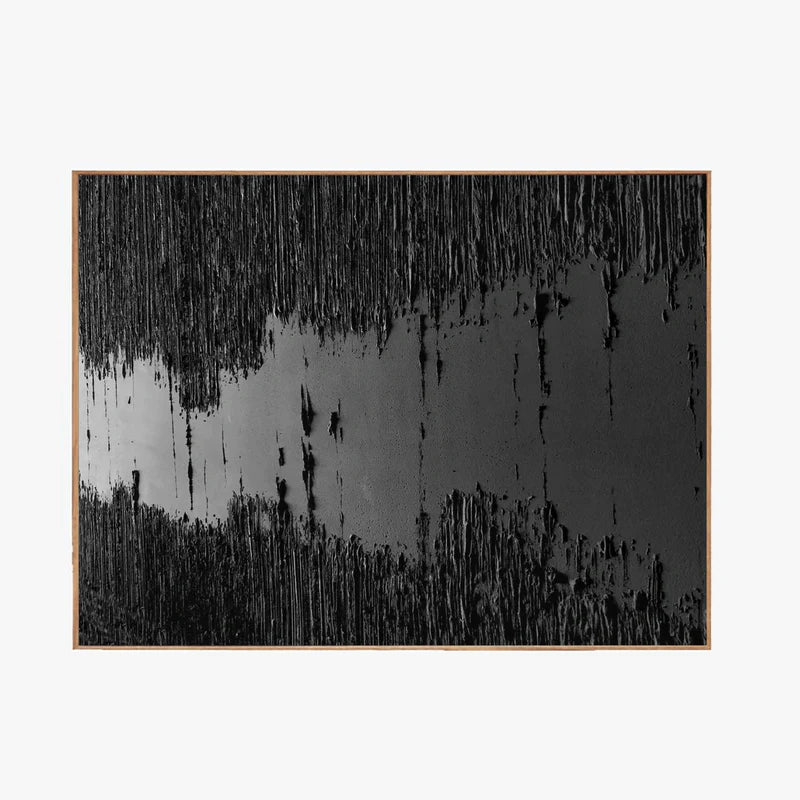 Black Textured Minimalist Wall Art #BT016