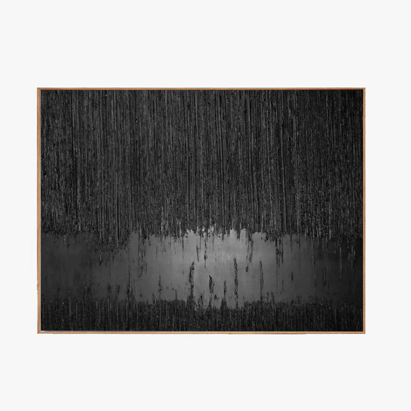 Black Textured Minimalist Wall Art #BT025