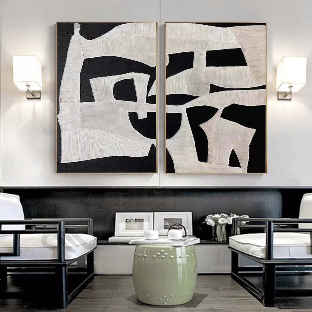 Wabi Sabi Abstract Wall Art Set of 2 #WA015