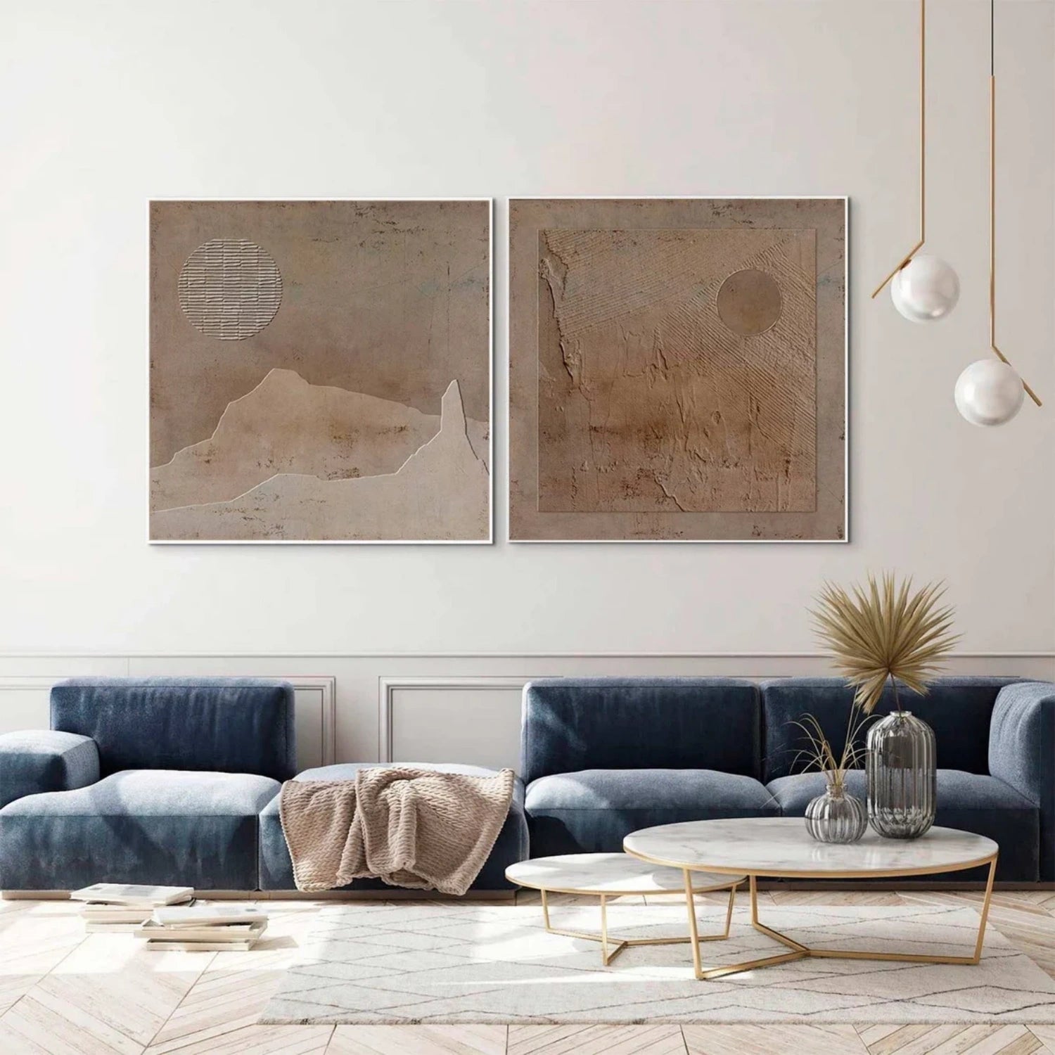 Wabi Sabi Abstract Canvas Art Set of 2 #WA191
