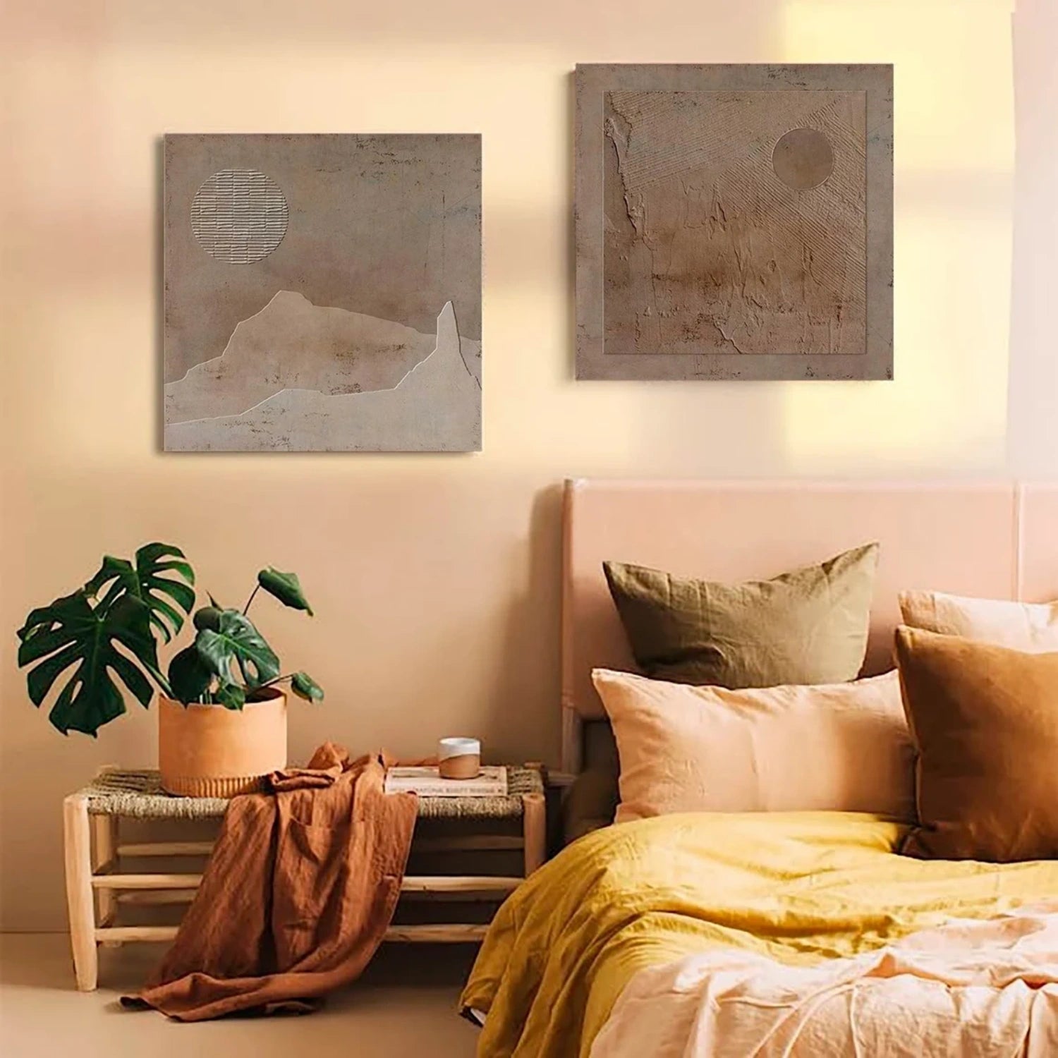 Wabi Sabi Abstract Canvas Art Set of 2 #WA191
