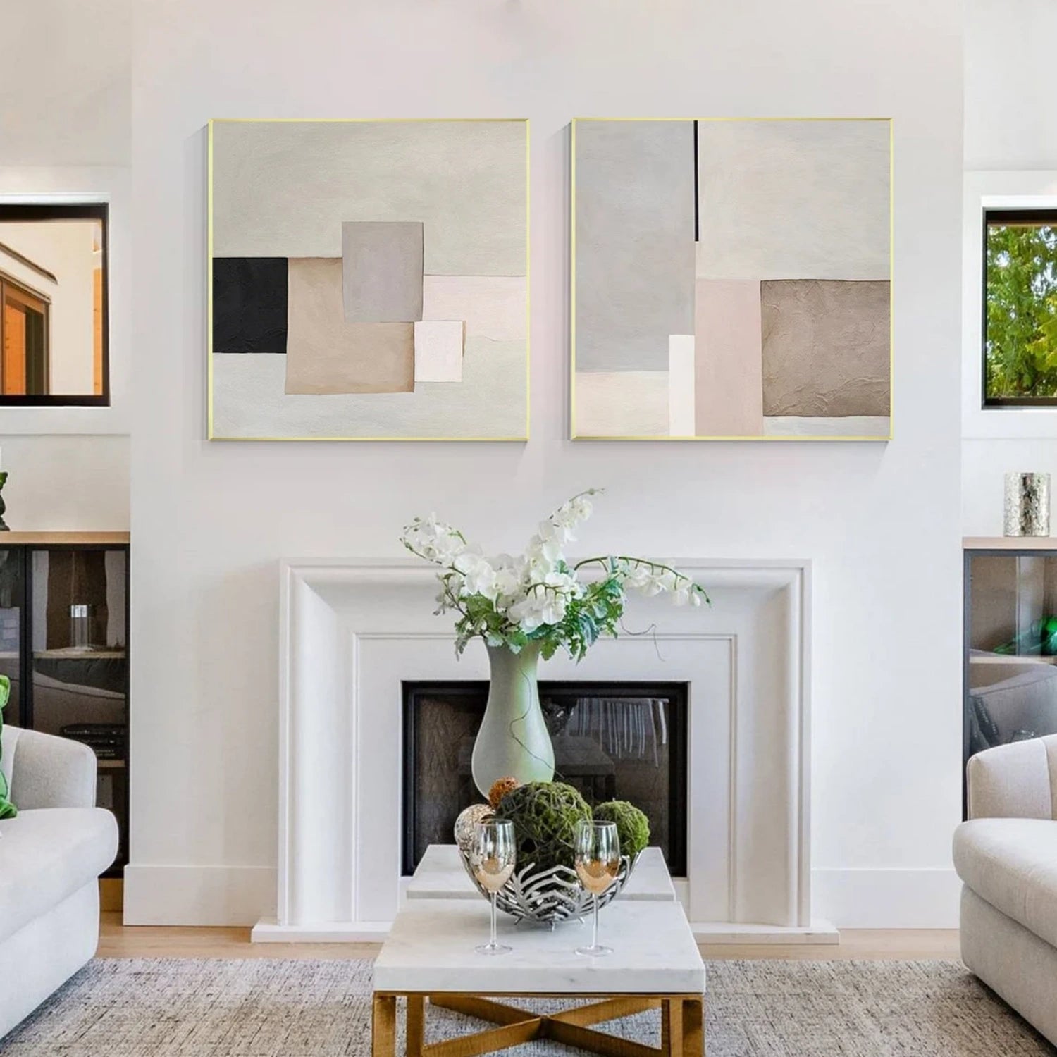 Abstract Wall Art Set of 2 #AW081