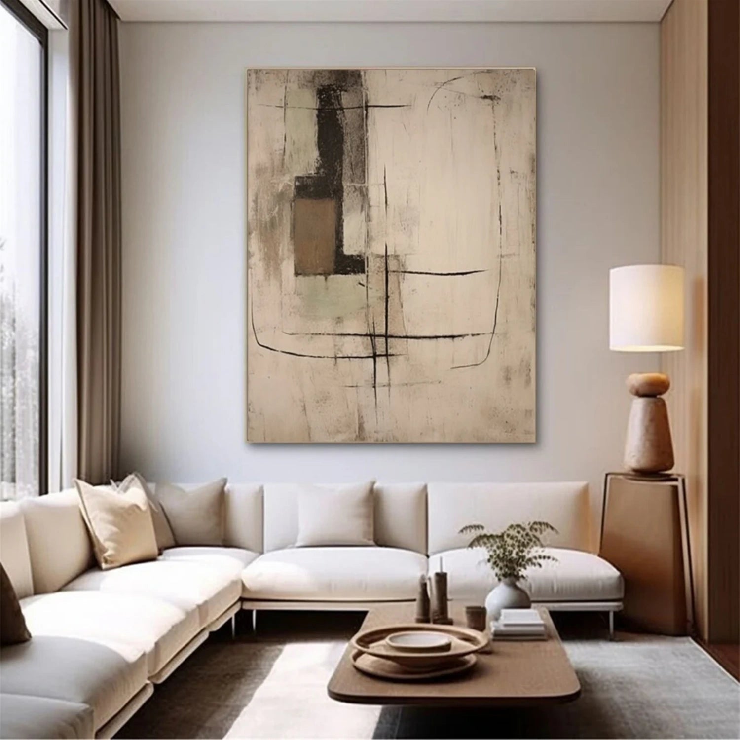 Wabi Sabi Abstract Canvas Art #WA187
