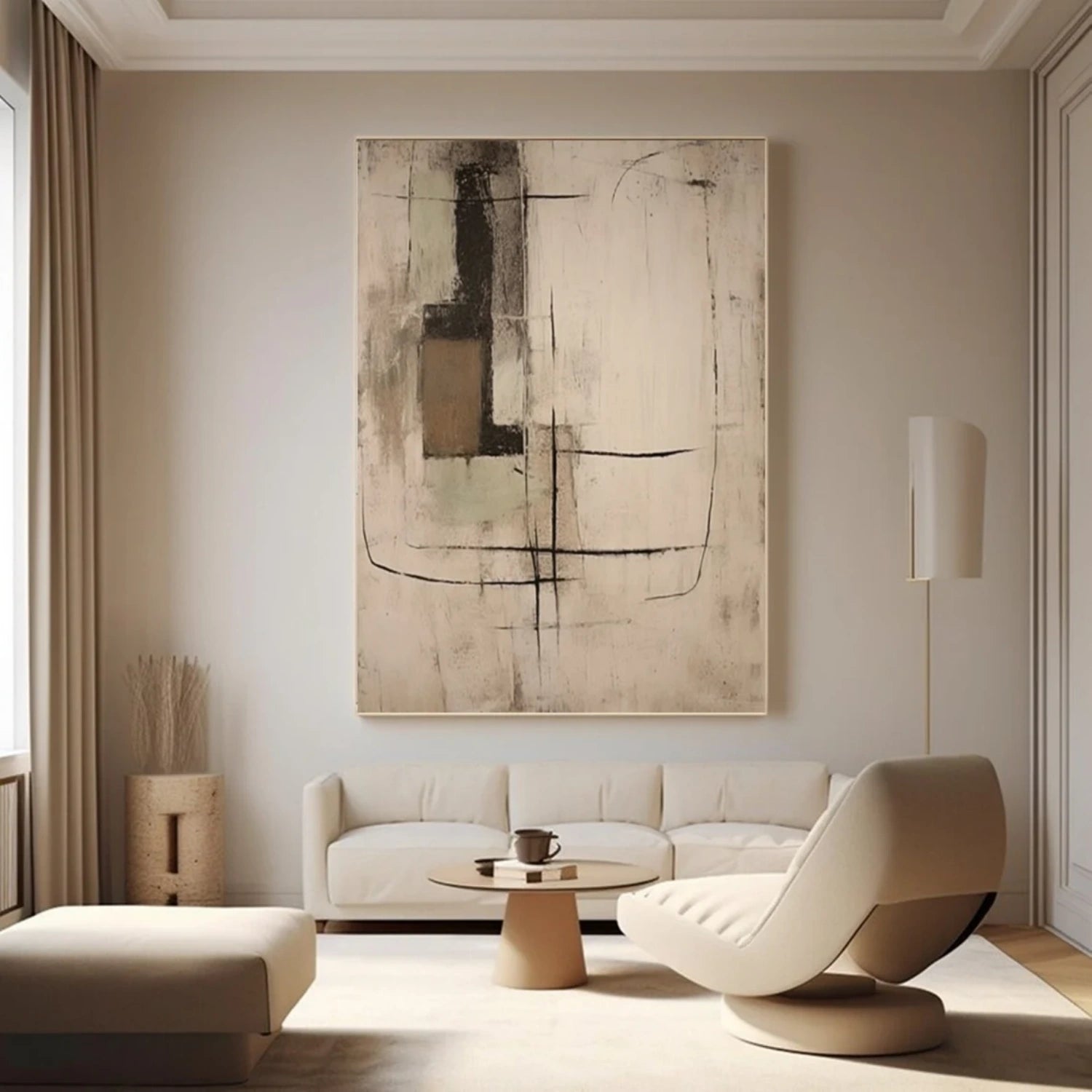 Wabi Sabi Abstract Canvas Art #WA187