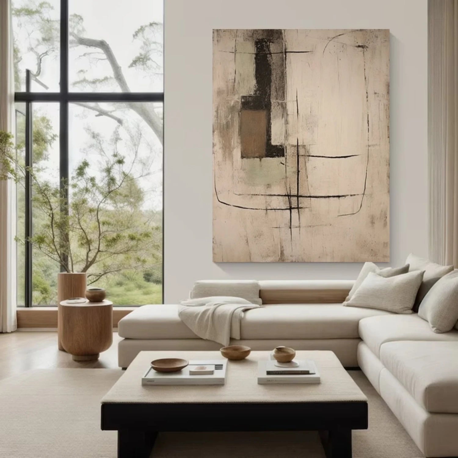 Wabi Sabi Abstract Canvas Art #WA187