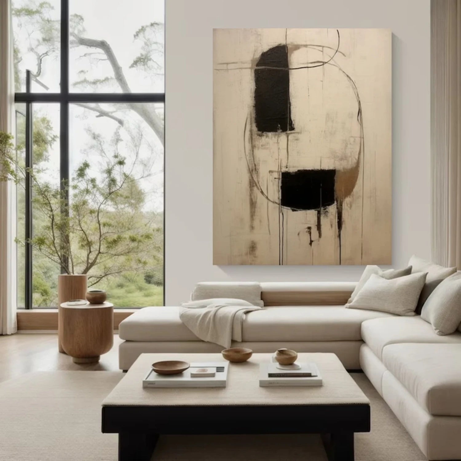Wabi Sabi Abstract Canvas Art #WA188