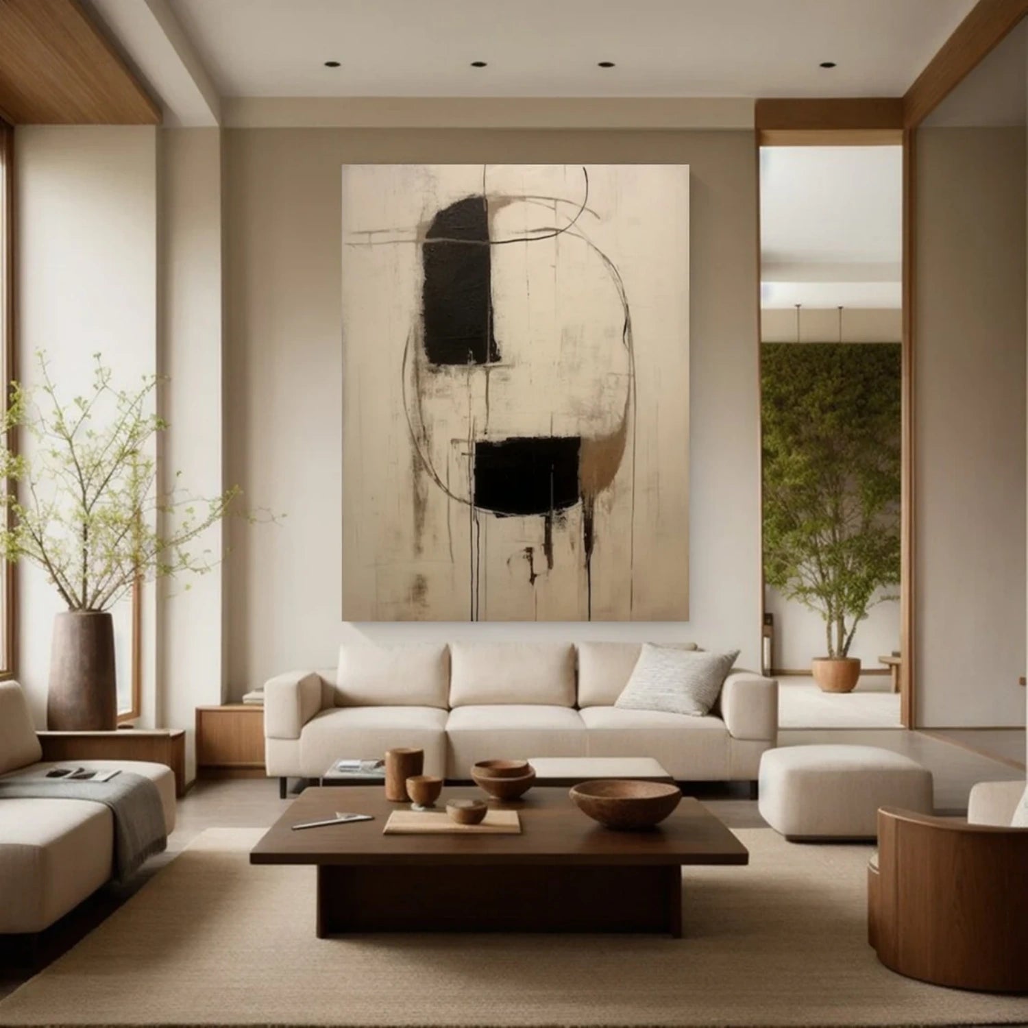 Wabi Sabi Abstract Canvas Art #WA188