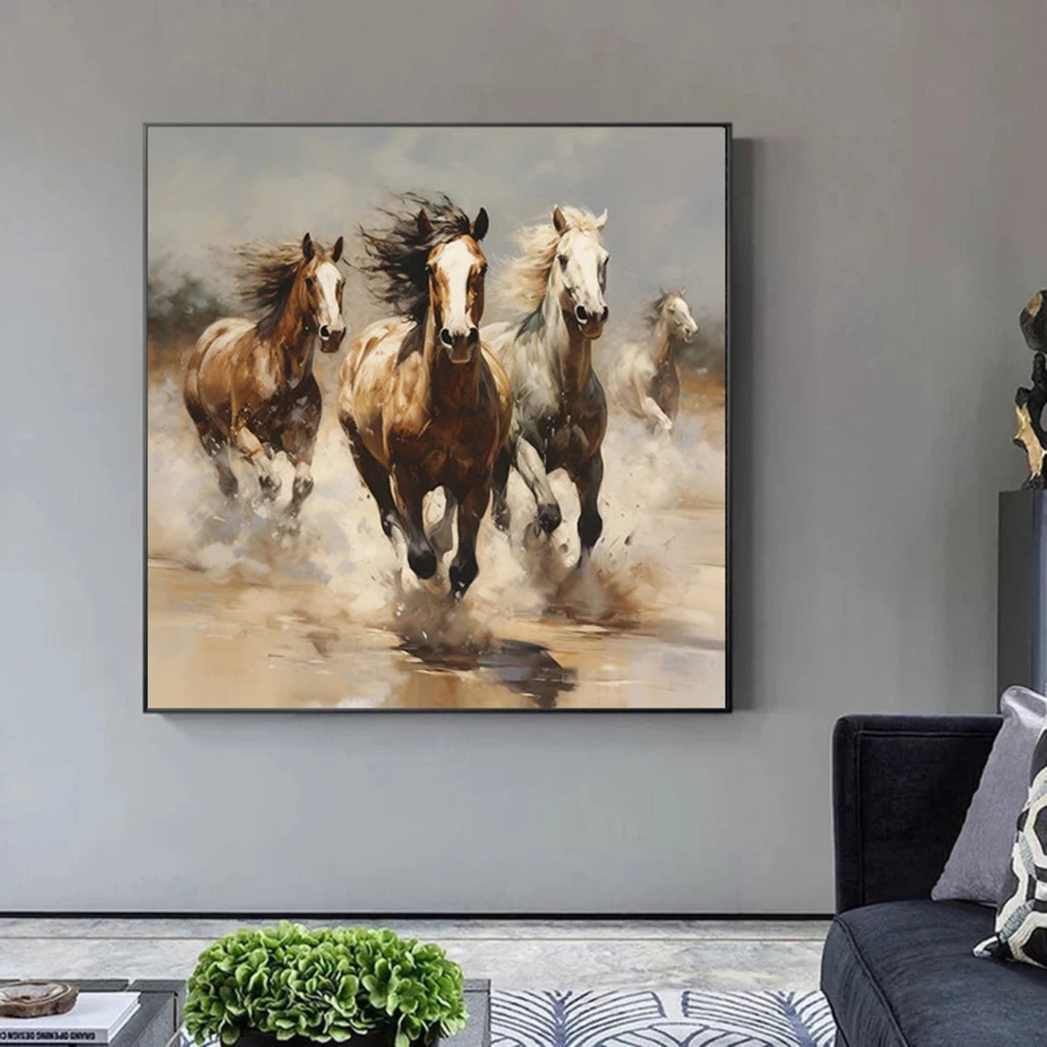 Abstract Animal Art Horse Wall Art #AT010