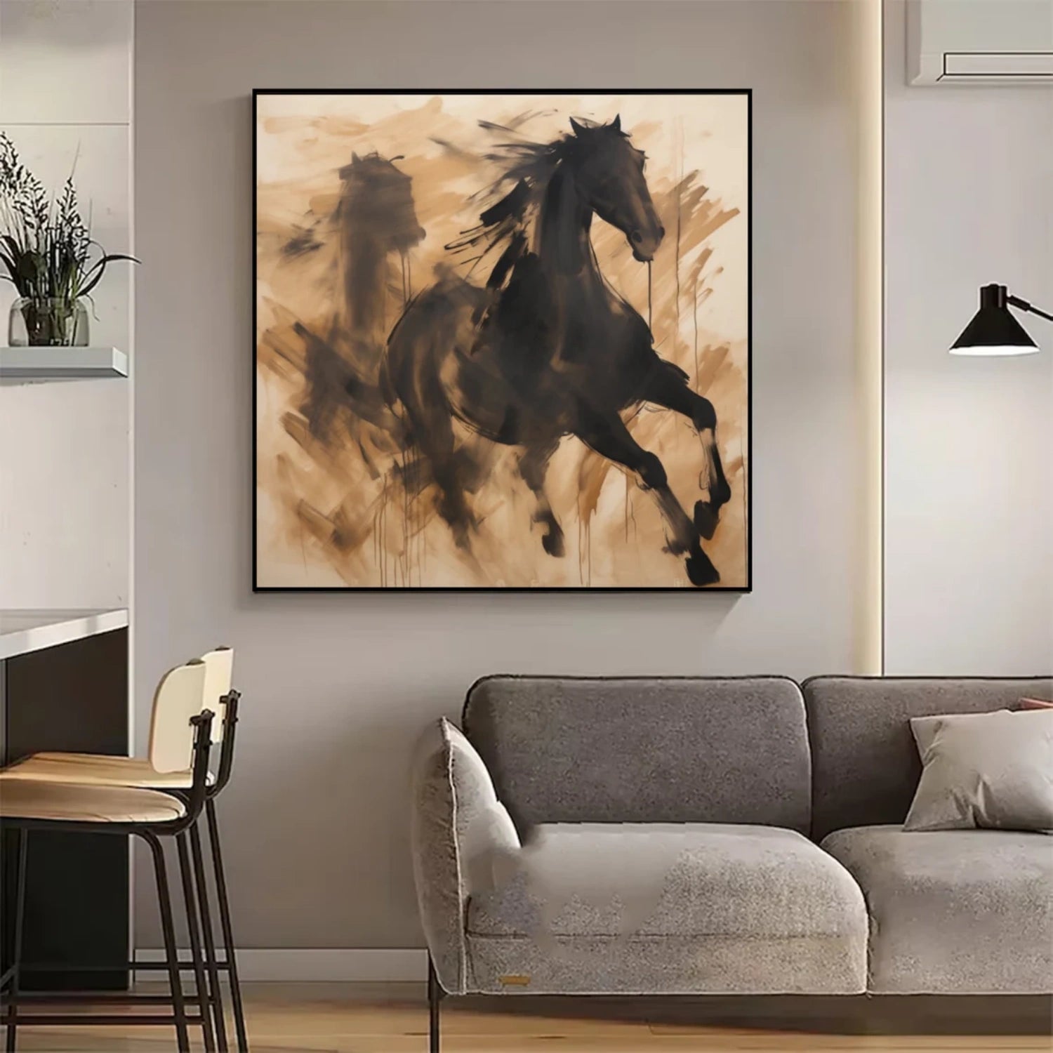 Abstract Animal Art Horse Wall Art #AT028